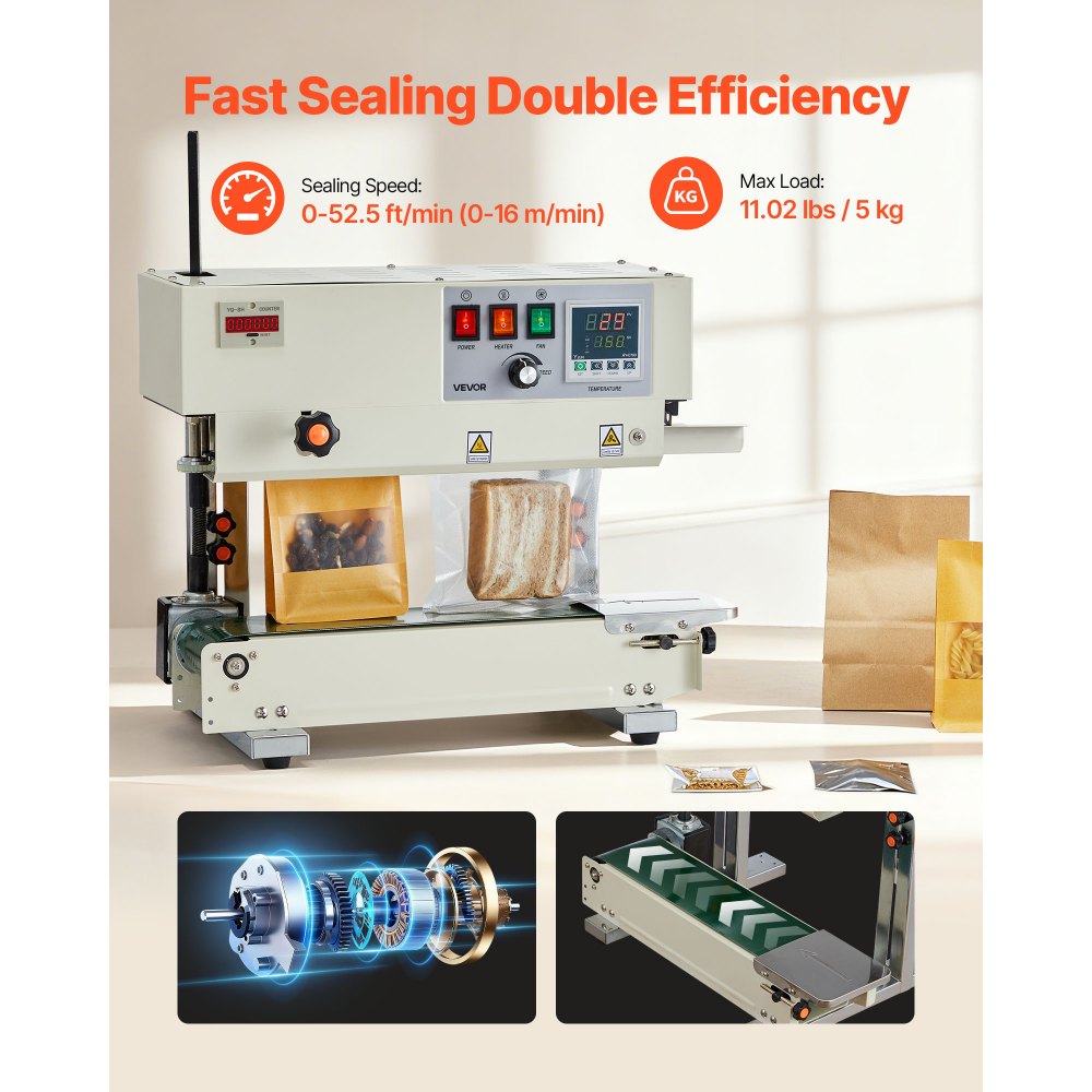 Μηχανή συνεχούς σφράγισης ταινιών σακουλών VEVOR, πλάτος σφράγισης 6-12 mm, μηχανή κάθετης σφράγισης ταινιών με εκτύπωση κυλίνδρου, ρυθμιζόμενη θερμοκρασία και ταχύτητα, μηχανή θερμικής σφράγισης για πλαστικές σακούλες 0,03-0,8 mm Μηχανή συνεχούς σφράγισης ταινιών σακουλών VEVOR, πλάτος σφράγισης 6-12 mm, μηχανή κάθετης σφράγισης ταινιών με εκτύπωση κυλίνδρου, ρυθμιζόμενη θερμοκρασία και ταχύτητα, μηχανή θερμικής σφράγισης για πλαστικές σακούλες 0,03-0,8 mm