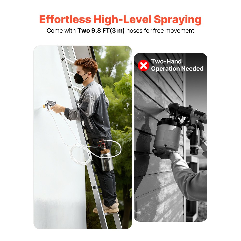 Δοχείο πιέσεως βαφής VEVOR, ψεκαστήρας βαφής με δοχείο πιέσεως 2 λίτρων, φ1,8mm + φ3mm Δύο πιστόλια ψεκασμού Κεντρικό πνευματικό πιστόλι ψεκασμού με δύο σωλήνες 3 m για έπιπλα, αυτοκίνητο, 3 ρυθμιζόμενα χειριστήρια Δοχείο πιέσεως βαφής VEVOR, ψεκαστήρας βαφής με δοχείο πιέσεως 2 λίτρων, φ1,8mm + φ3mm Δύο πιστόλια ψεκασμού Κεντρικό πνευματικό πιστόλι ψεκασμού με δύο σωλήνες 3 m για έπιπλα, αυτοκίνητο, 3 ρυθμιζόμενα χειριστήρια