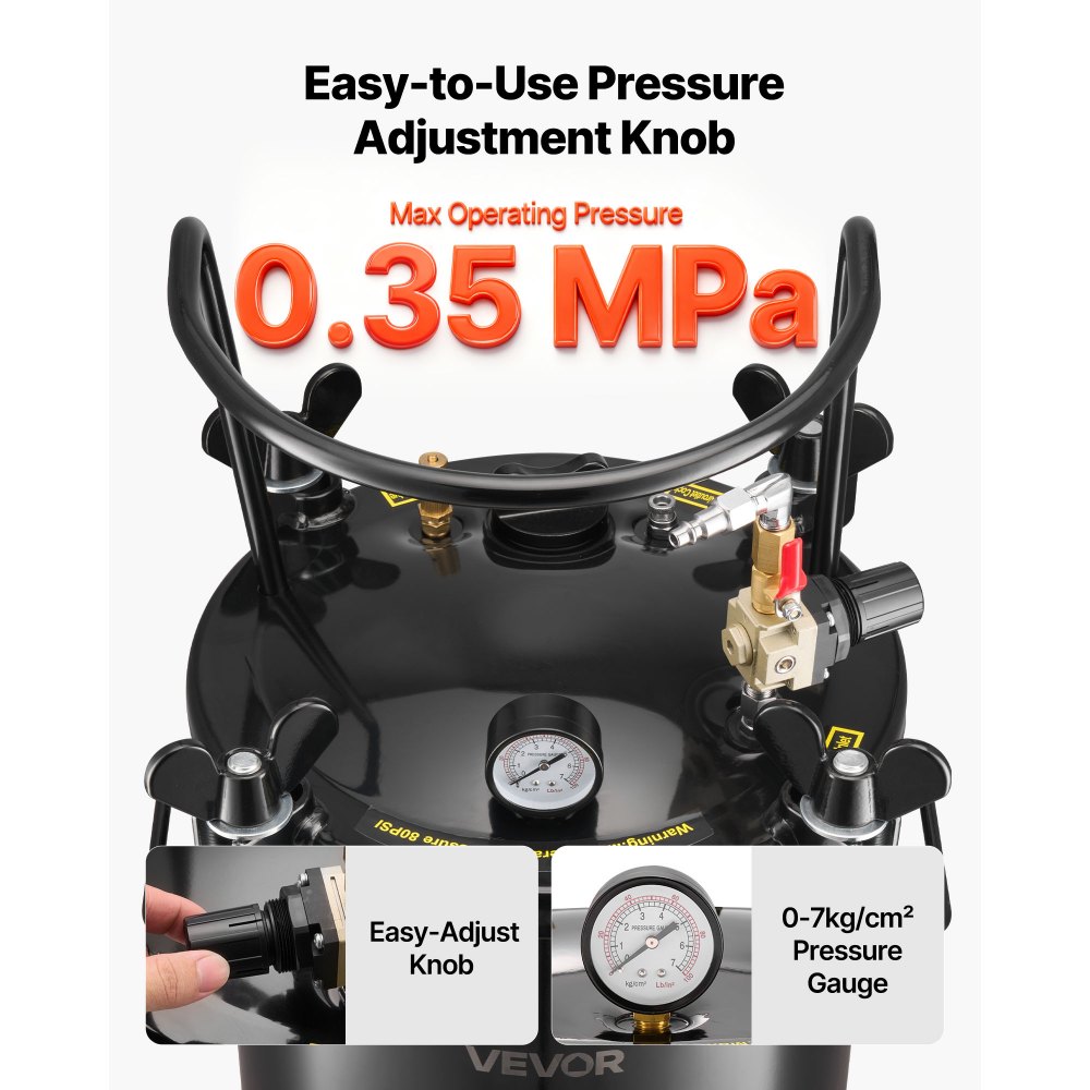 Δεξαμενή βαφής με δοχείο πίεσης VEVOR, Δεξαμενή βαφής βαρέως τύπου από χάλυβα 20 λίτρων, Δοχεία βαφής με πίεση ψεκασμού με τρεις συνδέσμους γρήγορης σύνδεσης για οικιακή χρήση, DIY, Δημιουργίες τέχνης, Δεξαμενές μεγάλης διαμέτρου Δεξαμενή βαφής με δοχείο πίεσης VEVOR, Δεξαμενή βαφής βαρέως τύπου από χάλυβα 20 λίτρων, Δοχεία βαφής με πίεση ψεκασμού με τρεις συνδέσμους γρήγορης σύνδεσης για οικιακή χρήση, DIY, Δημιουργίες τέχνης, Δεξαμενές μεγάλης διαμέτρου