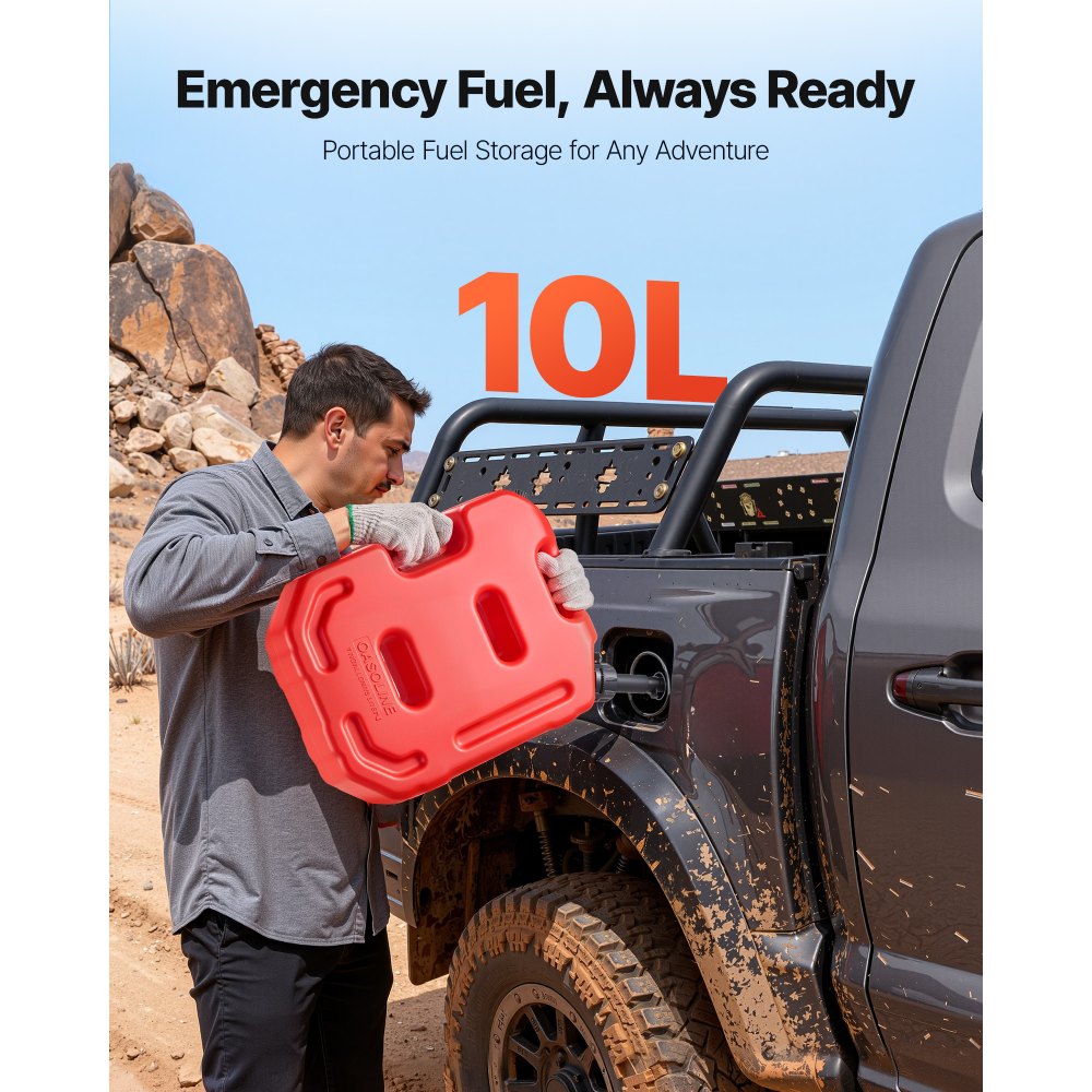 Δοχείο καυσίμου VEVOR, 10 λίτρων, Φιαλίδιο βενζίνης με στόμιο και κλειδώσιμο βραχίονα, μέγιστη παροχή 15 λίτρα/λεπτό, ασφαλές και στεγανό, φορητό επίπεδο δοχείο υγρού για τα περισσότερα αυτοκίνητα, μοτοσικλέτες, ATV, UTV, κόκκινο Δοχείο καυσίμου VEVOR, 10 λίτρων, Φιαλίδιο βενζίνης με στόμιο και κλειδώσιμο βραχίονα, μέγιστη παροχή 15 λίτρα/λεπτό, ασφαλές και στεγανό, φορητό επίπεδο δοχείο υγρού για τα περισσότερα αυτοκίνητα, μοτοσικλέτες, ATV, UTV, κόκκινο