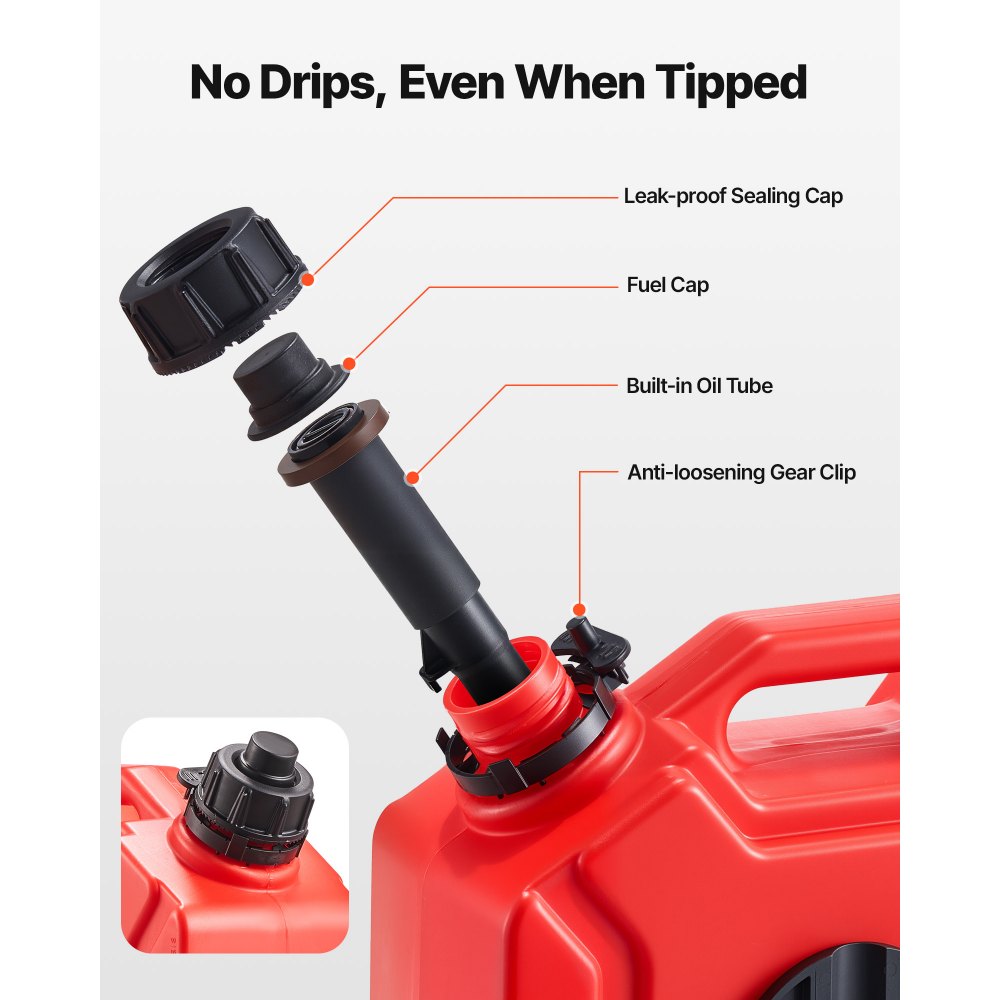 Δοχείο καυσίμου VEVOR, 5 λίτρων, Δοχείο βενζίνης με στόμιο και κλειδώσιμο βραχίονα, μέγιστη παροχή 15 λίτρα/λεπτό, ασφαλές και στεγανό, φορητό επίπεδο δοχείο υγρού για τα περισσότερα αυτοκίνητα, μοτοσικλέτες, ATV, UTV, κόκκινο Δοχείο καυσίμου VEVOR, 5 λίτρων, Δοχείο βενζίνης με στόμιο και κλειδώσιμο βραχίονα, μέγιστη παροχή 15 λίτρα/λεπτό, ασφαλές και στεγανό, φορητό επίπεδο δοχείο υγρού για τα περισσότερα αυτοκίνητα, μοτοσικλέτες, ATV, UTV, κόκκινο
