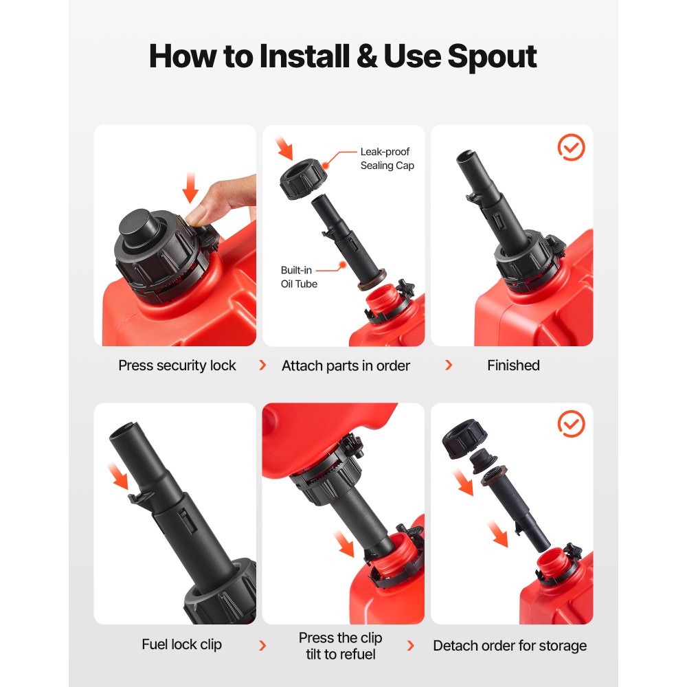 Δοχείο καυσίμου VEVOR, 5 λίτρων, Δοχείο βενζίνης με στόμιο και κλειδώσιμο βραχίονα, μέγιστη παροχή 15 λίτρα/λεπτό, ασφαλές και στεγανό, φορητό επίπεδο δοχείο υγρού για τα περισσότερα αυτοκίνητα, μοτοσικλέτες, ATV, UTV, κόκκινο Δοχείο καυσίμου VEVOR, 5 λίτρων, Δοχείο βενζίνης με στόμιο και κλειδώσιμο βραχίονα, μέγιστη παροχή 15 λίτρα/λεπτό, ασφαλές και στεγανό, φορητό επίπεδο δοχείο υγρού για τα περισσότερα αυτοκίνητα, μοτοσικλέτες, ATV, UTV, κόκκινο