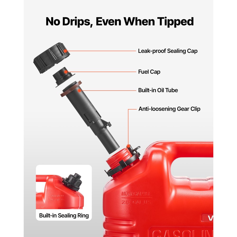 Δοχείο καυσίμου VEVOR, 9,5 L, Δεξαμενή βενζίνης με στόμιο και διαφανή ζυγαριά, μέγιστη παροχή 15 L/min, ασφαλές και στεγανό, φορητό επίπεδο δοχείο υγρού για τα περισσότερα αυτοκίνητα, μοτοσικλέτες, ATV, UTV, κόκκινο, 1 τεμάχιο Δοχείο καυσίμου VEVOR, 9,5 L, Δεξαμενή βενζίνης με στόμιο και διαφανή ζυγαριά, μέγιστη παροχή 15 L/min, ασφαλές και στεγανό, φορητό επίπεδο δοχείο υγρού για τα περισσότερα αυτοκίνητα, μοτοσικλέτες, ATV, UTV, κόκκινο, 1 τεμάχιο