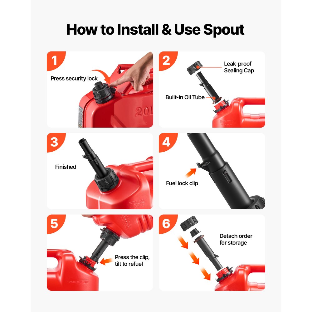 Δοχείο καυσίμου VEVOR, 9,5 L, Δεξαμενή βενζίνης με στόμιο και διαφανή ζυγαριά, μέγιστη παροχή 15 L/min, ασφαλές και στεγανό, φορητό επίπεδο δοχείο υγρού για τα περισσότερα αυτοκίνητα, μοτοσικλέτες, ATV, UTV, κόκκινο, 1 τεμάχιο Δοχείο καυσίμου VEVOR, 9,5 L, Δεξαμενή βενζίνης με στόμιο και διαφανή ζυγαριά, μέγιστη παροχή 15 L/min, ασφαλές και στεγανό, φορητό επίπεδο δοχείο υγρού για τα περισσότερα αυτοκίνητα, μοτοσικλέτες, ATV, UTV, κόκκινο, 1 τεμάχιο