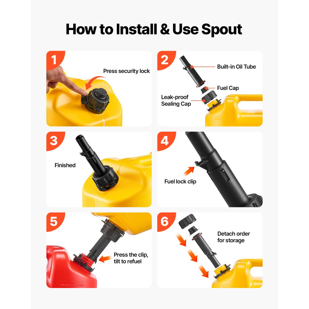 Δοχείο καυσίμου VEVOR, 19 λίτρων, Δεξαμενή βενζίνης με στόμιο και διαφανή ζυγαριά, μέγιστη παροχή 15 λίτρα/λεπτό, ασφαλές και στεγανό, φορητό επίπεδο δοχείο υγρού για τα περισσότερα αυτοκίνητα, μοτοσικλέτες, SUV, ATV, UTV, κίτρινο, 1 τεμάχιο Δοχείο καυσίμου VEVOR, 19 λίτρων, Δεξαμενή βενζίνης με στόμιο και διαφανή ζυγαριά, μέγιστη παροχή 15 λίτρα/λεπτό, ασφαλές και στεγανό, φορητό επίπεδο δοχείο υγρού για τα περισσότερα αυτοκίνητα, μοτοσικλέτες, SUV, ATV, UTV, κίτρινο, 1 τεμάχιο