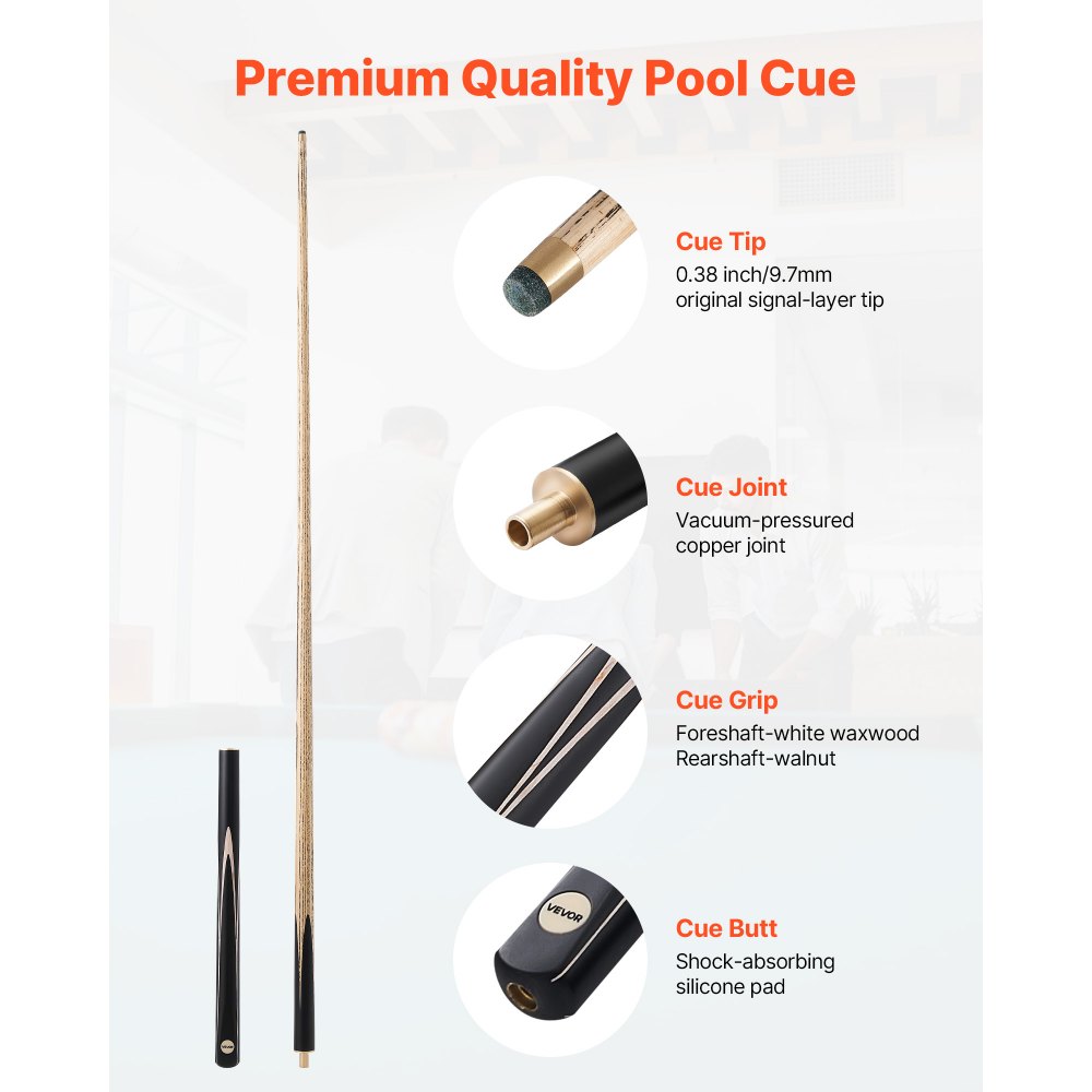 Στέκα Μπιλιάρδου VEVOR, Στέκα Σνούκερ με Αρμό 1447,8 χιλ., Ραβδί Στέκας Σνούκερ με Ράβδο Επέκτασης & Δερμάτινη Μύτη 9,7 χιλ., Ραβδί Μπιλιάρδου 538 γρ. για Επαγγελματικό Τραπέζι Μπιλιάρδου, Μπαρ, Σπίτι, Γραφείο, Περιλαμβάνει Ξύλινη Θήκη Στέκα Μπιλιάρδου VEVOR, Στέκα Σνούκερ με Αρμό 1447,8 χιλ., Ραβδί Στέκας Σνούκερ με Ράβδο Επέκτασης & Δερμάτινη Μύτη 9,7 χιλ., Ραβδί Μπιλιάρδου 538 γρ. για Επαγγελματικό Τραπέζι Μπιλιάρδου, Μπαρ, Σπίτι, Γραφείο, Περιλαμβάνει Ξύλινη Θήκη