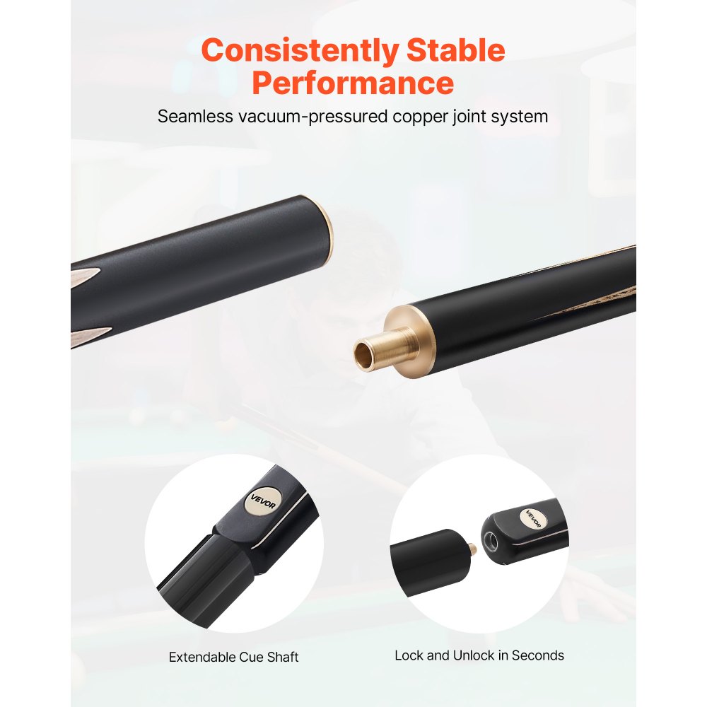 Στέκα Μπιλιάρδου VEVOR, Στέκα Σνούκερ με Αρμό 1447,8 χιλ., Ραβδί Στέκας Σνούκερ με Ράβδο Επέκτασης & Δερμάτινη Μύτη 9,7 χιλ., Ραβδί Μπιλιάρδου 538 γρ. για Επαγγελματικό Τραπέζι Μπιλιάρδου, Μπαρ, Σπίτι, Γραφείο, Περιλαμβάνει Ξύλινη Θήκη Στέκα Μπιλιάρδου VEVOR, Στέκα Σνούκερ με Αρμό 1447,8 χιλ., Ραβδί Στέκας Σνούκερ με Ράβδο Επέκτασης & Δερμάτινη Μύτη 9,7 χιλ., Ραβδί Μπιλιάρδου 538 γρ. για Επαγγελματικό Τραπέζι Μπιλιάρδου, Μπαρ, Σπίτι, Γραφείο, Περιλαμβάνει Ξύλινη Θήκη