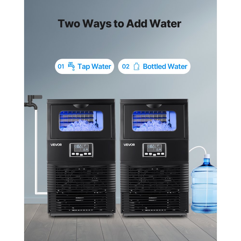 Επαγγελματική μηχανή πάγου VEVOR, 40,82 kg/24h με αποθηκευτικό χώρο 5,44 kg, 32 κύβοι ανά κύκλο, Ανοξείδωτη και επιτραπέζια μηχανή πάγου με οθόνη LED και αυτοκαθαρισμό, για οικιακή χρήση, μπαρ/εστιατόριο Επαγγελματική μηχανή πάγου VEVOR, 40,82 kg/24h με αποθηκευτικό χώρο 5,44 kg, 32 κύβοι ανά κύκλο, Ανοξείδωτη και επιτραπέζια μηχανή πάγου με οθόνη LED και αυτοκαθαρισμό, για οικιακή χρήση, μπαρ/εστιατόριο