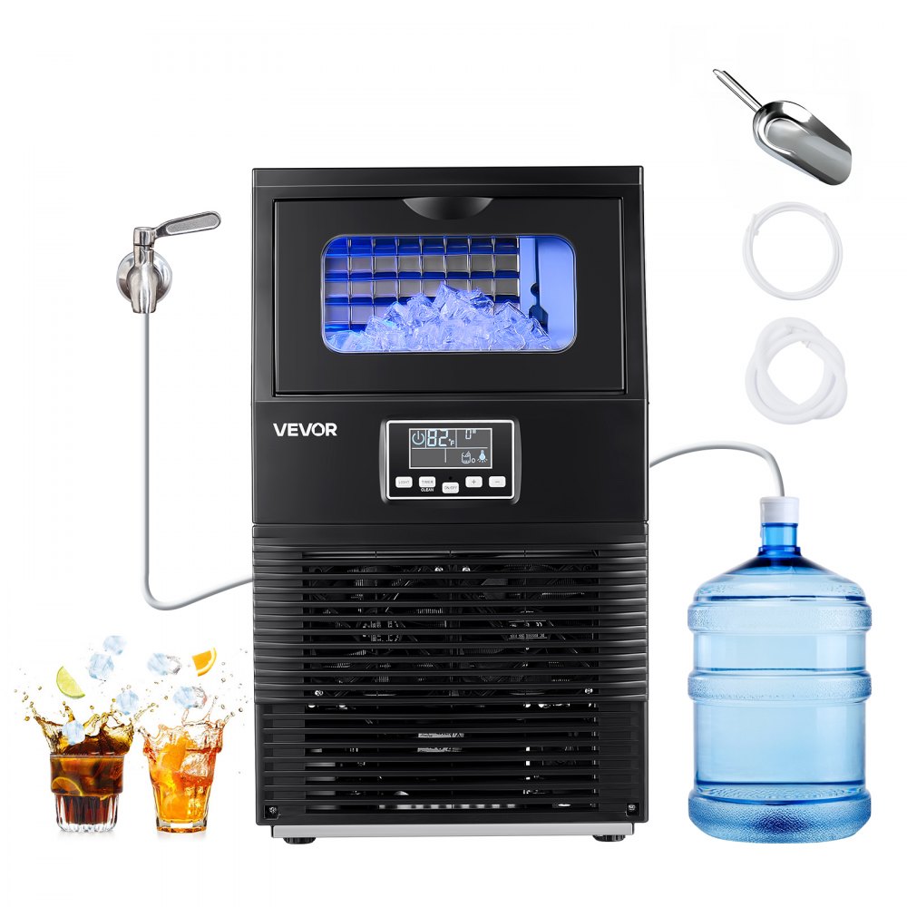Επαγγελματική μηχανή πάγου VEVOR, 40,82 kg/24h με αποθηκευτικό χώρο 5,44 kg, 32 κύβοι ανά κύκλο, Ανοξείδωτη και επιτραπέζια μηχανή πάγου με οθόνη LED και αυτοκαθαρισμό, για οικιακή χρήση, μπαρ/εστιατόριο Επαγγελματική μηχανή πάγου VEVOR, 40,82 kg/24h με αποθηκευτικό χώρο 5,44 kg, 32 κύβοι ανά κύκλο, Ανοξείδωτη και επιτραπέζια μηχανή πάγου με οθόνη LED και αυτοκαθαρισμό, για οικιακή χρήση, μπαρ/εστιατόριο