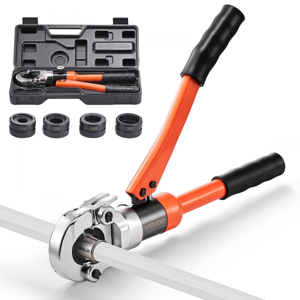 Εργαλείο πτύχωσης υδραυλικών σωλήνων VEVOR, πτύχωση εξαρτημάτων σωλήνων PEX και αλουμινίου-πλαστικού με σιαγόνες U16 U20 U25 U32 και θήκη μεταφοράς, κιτ εργαλείων πτύχωσης για υδραυλικές επισκευές και εγκαταστάσεις Εργαλείο πτύχωσης υδραυλικών σωλήνων VEVOR, πτύχωση εξαρτημάτων σωλήνων PEX και αλουμινίου-πλαστικού με σιαγόνες U16 U20 U25 U32 και θήκη μεταφοράς, κιτ εργαλείων πτύχωσης για υδραυλικές επισκευές και εγκαταστάσεις