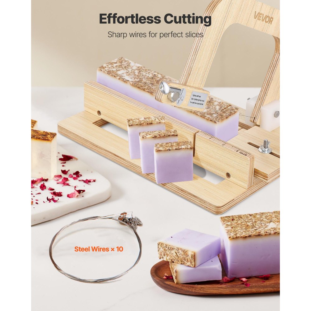 Κόφτης σαπουνιού VEVOR, ρυθμιζόμενο πάχος 0-2 ίντσες, κόφτης σαπουνιού ξύλου με ρυθμιζόμενη τάση σύρματος από ανοξείδωτο ατσάλι, με επιπλέον σύρματα, χειροποίητος κόφτης πολλαπλών χρήσεων για κεριά, εργαλείο κοπής DIY Κόφτης σαπουνιού VEVOR, ρυθμιζόμενο πάχος 0-2 ίντσες, κόφτης σαπουνιού ξύλου με ρυθμιζόμενη τάση σύρματος από ανοξείδωτο ατσάλι, με επιπλέον σύρματα, χειροποίητος κόφτης πολλαπλών χρήσεων για κεριά, εργαλείο κοπής DIY