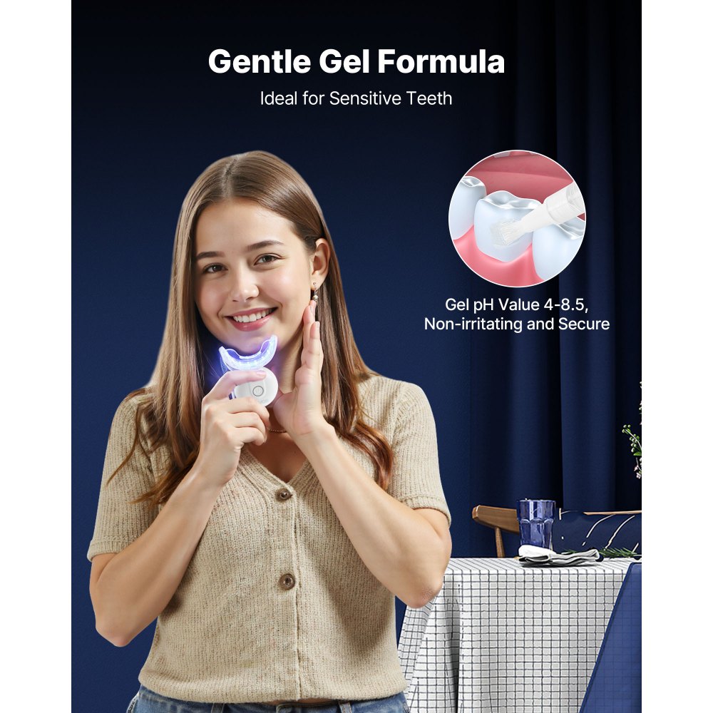 Κιτ λεύκανσης δοντιών VEVOR με φως LED, 32 φώτα επιτάχυνσης LED, σύριγγα λευκαντικού τζελ, τζελ απευαισθητοποίησης και δίσκο σε σχήμα U, ασύρματο φορητό κιτ που αφαιρεί γρήγορα και αποτελεσματικά τους επίμονους λεκέδες Κιτ λεύκανσης δοντιών VEVOR με φως LED, 32 φώτα επιτάχυνσης LED, σύριγγα λευκαντικού τζελ, τζελ απευαισθητοποίησης και δίσκο σε σχήμα U, ασύρματο φορητό κιτ που αφαιρεί γρήγορα και αποτελεσματικά τους επίμονους λεκέδες