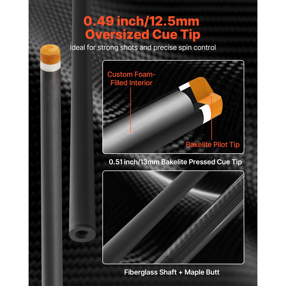 Στέκα πισίνας VEVOR, 1 τεμάχιο μπαστούνι πισίνας, 1473,2 χιλ. & 538 γρ. Μπαστούνι πισίνας μπιλιάρδου από ανθρακονήματα με πρεσαριστή άκρη στέκας βακελίτη και δακτύλιο σύνδεσης ABS, Μπαστούνια στέκας για επαγγελματικό τραπέζι μπιλιάρδου, μπαρ, σπίτι, γραφείο Στέκα πισίνας VEVOR, 1 τεμάχιο μπαστούνι πισίνας, 1473,2 χιλ. & 538 γρ. Μπαστούνι πισίνας μπιλιάρδου από ανθρακονήματα με πρεσαριστή άκρη στέκας βακελίτη και δακτύλιο σύνδεσης ABS, Μπαστούνια στέκας για επαγγελματικό τραπέζι μπιλιάρδου, μπαρ, σπίτι, γραφείο