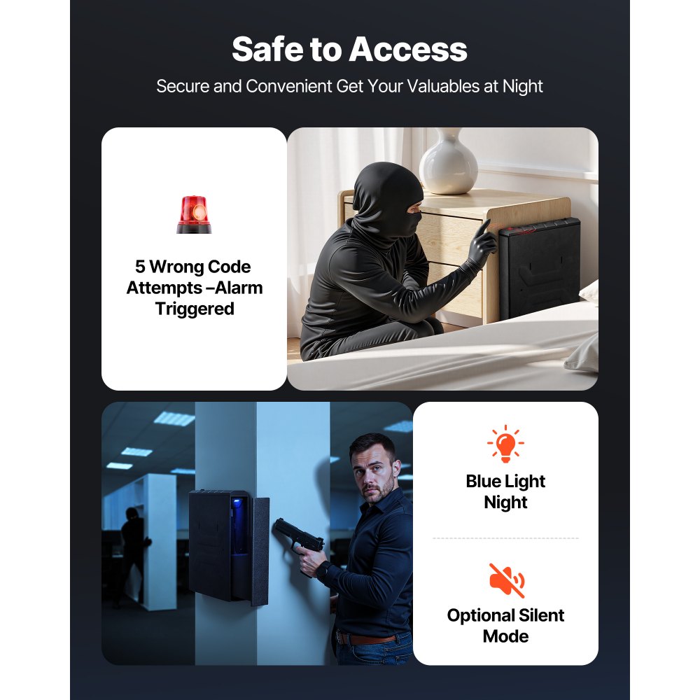 Χρηματοκιβώτιο όπλων VEVOR, συρόμενο χρηματοκιβώτιο όπλων με δακτυλικό αποτύπωμα/κωδικό πρόσβασης/κλειδί, θήκη θήκης όπλων γρήγορης πρόσβασης 3 θέσεων με φωτισμό για 1 πιστόλι και γεμιστήρα, τοποθετημένο κουτί πιστολιού για κομοδίνο, γραφείο δίπλα στο κρεβάτι, αυτοκίνητο Χρηματοκιβώτιο όπλων VEVOR, συρόμενο χρηματοκιβώτιο όπλων με δακτυλικό αποτύπωμα/κωδικό πρόσβασης/κλειδί, θήκη θήκης όπλων γρήγορης πρόσβασης 3 θέσεων με φωτισμό για 1 πιστόλι και γεμιστήρα, τοποθετημένο κουτί πιστολιού για κομοδίνο, γραφείο δίπλα στο κρεβάτι, αυτοκίνητο