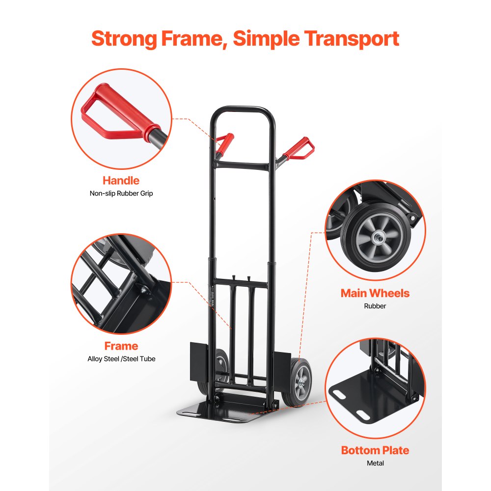 Φορητό καρότσι VEVOR, χωρητικότητα φορτίου 272 kg, βαρέως τύπου καρότσι χειρός με ρόδες και τηλεσκοπική λαβή, φορητό καρότσι με ιμάντα πρόσδεσης για μετακόμιση σε σπίτι, γραφείο, αποθήκη, σούπερ μάρκετ Φορητό καρότσι VEVOR, χωρητικότητα φορτίου 272 kg, βαρέως τύπου καρότσι χειρός με ρόδες και τηλεσκοπική λαβή, φορητό καρότσι με ιμάντα πρόσδεσης για μετακόμιση σε σπίτι, γραφείο, αποθήκη, σούπερ μάρκετ