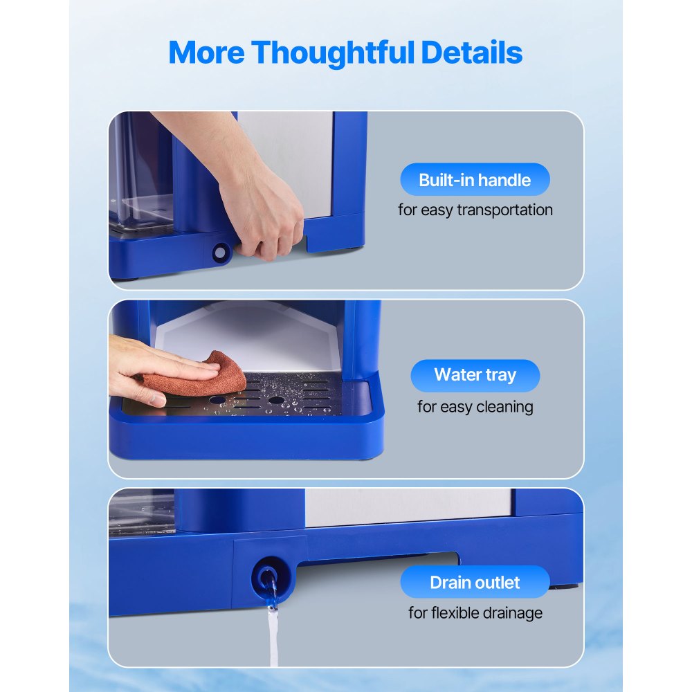 VEVOR Επαγγελματική Μηχανή Ξυρίσματος Πάγου, Μεγάλη Ηλεκτρική Μηχανή Χιονιού 1.91QT /1.8L, Λεπτή & Χνουδωτή με Κινητήρα 300W, Λεπίδες από Ανοξείδωτο Ατσάλι, Ξυρισμένη Παγομηχανή για Επιδόρπια, Εστιατόριο, Πάρτι, Σπίτι, Μπλε VEVOR Επαγγελματική Μηχανή Ξυρίσματος Πάγου, Μεγάλη Ηλεκτρική Μηχανή Χιονιού 1.91QT /1.8L, Λεπτή & Χνουδωτή με Κινητήρα 300W, Λεπίδες από Ανοξείδωτο Ατσάλι, Ξυρισμένη Παγομηχανή για Επιδόρπια, Εστιατόριο, Πάρτι, Σπίτι, Μπλε