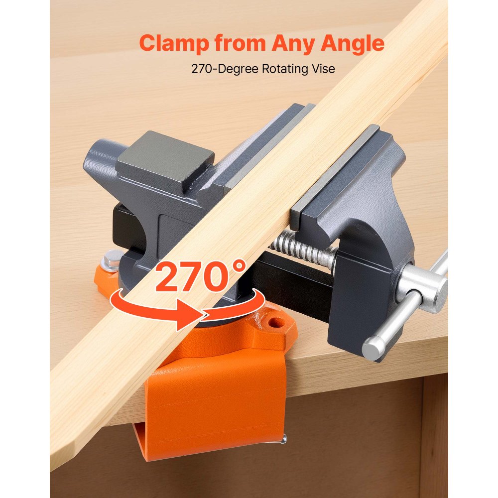 Μέγγενη πάγκου VEVOR, 4,5 ιντσών, φορητή μέγγενη πάγκου εργασίας με περιστρεφόμενη βάση 270°, περιστρεφόμενο σφιγκτήρα πάγκου γρήγορης απελευθέρωσης, κατασκευή από χυτοσίδηρο, για ξυλουργική, μεταλλουργία, τρύπημα, πριόνισμα, κοπή αγωγών Μέγγενη πάγκου VEVOR, 4,5 ιντσών, φορητή μέγγενη πάγκου εργασίας με περιστρεφόμενη βάση 270°, περιστρεφόμενο σφιγκτήρα πάγκου γρήγορης απελευθέρωσης, κατασκευή από χυτοσίδηρο, για ξυλουργική, μεταλλουργία, τρύπημα, πριόνισμα, κοπή αγωγών
