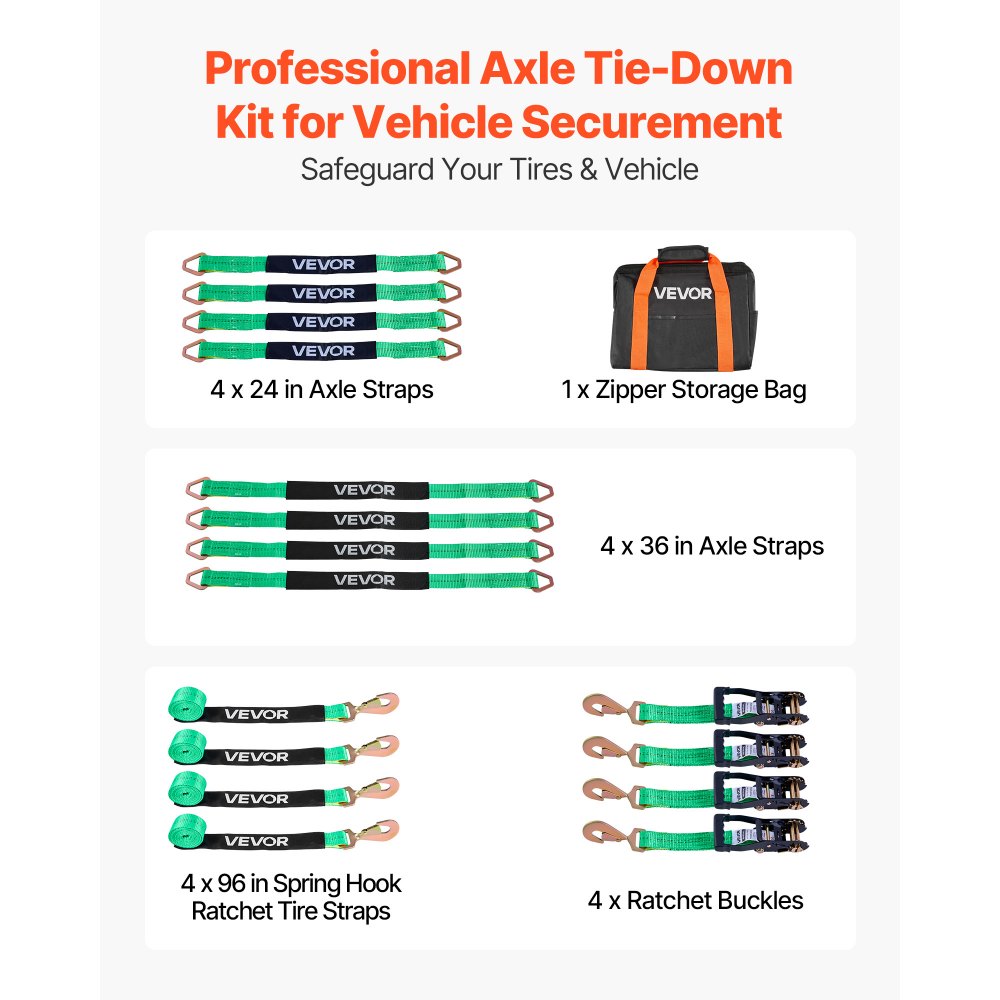 Κιτ πρόσδεσης τάκου τροχού VEVOR, Ιμάντας πρόσδεσης τρέιλερ τύπου άξονα, Κιτ πρόσδεσης αυτοκινήτου με ελατηριωτό γάντζο, Αντοχή σε θραύση 4540 kg & Φορτίο εργασίας 1512 kg Σύστημα πρόσδεσης μοτοσικλέτας για ATV, UTV, τρέιλερ Κιτ πρόσδεσης τάκου τροχού VEVOR, Ιμάντας πρόσδεσης τρέιλερ τύπου άξονα, Κιτ πρόσδεσης αυτοκινήτου με ελατηριωτό γάντζο, Αντοχή σε θραύση 4540 kg & Φορτίο εργασίας 1512 kg Σύστημα πρόσδεσης μοτοσικλέτας για ATV, UTV, τρέιλερ