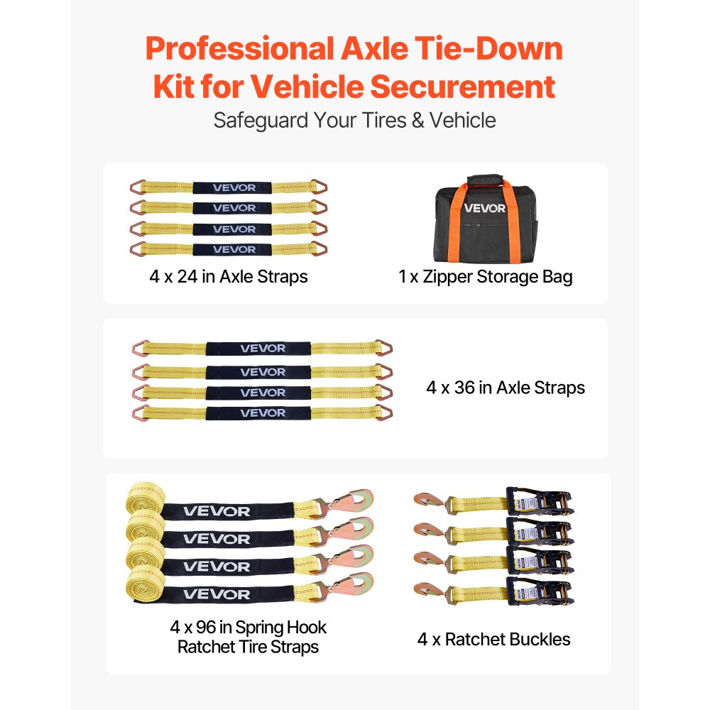 Κιτ πρόσδεσης τάκου τροχού VEVOR, Ιμάντας πρόσδεσης τρέιλερ τύπου άξονα, Κιτ πρόσδεσης αυτοκινήτου με αντοχή σε θραύση 4540 kg, Φορτίο εργασίας 1512 kg, Ιμάντας καστάνιας τρέιλερ για ATV, UTV και βαρέα φορτηγά Κιτ πρόσδεσης τάκου τροχού VEVOR, Ιμάντας πρόσδεσης τρέιλερ τύπου άξονα, Κιτ πρόσδεσης αυτοκινήτου με αντοχή σε θραύση 4540 kg, Φορτίο εργασίας 1512 kg, Ιμάντας καστάνιας τρέιλερ για ATV, UTV και βαρέα φορτηγά