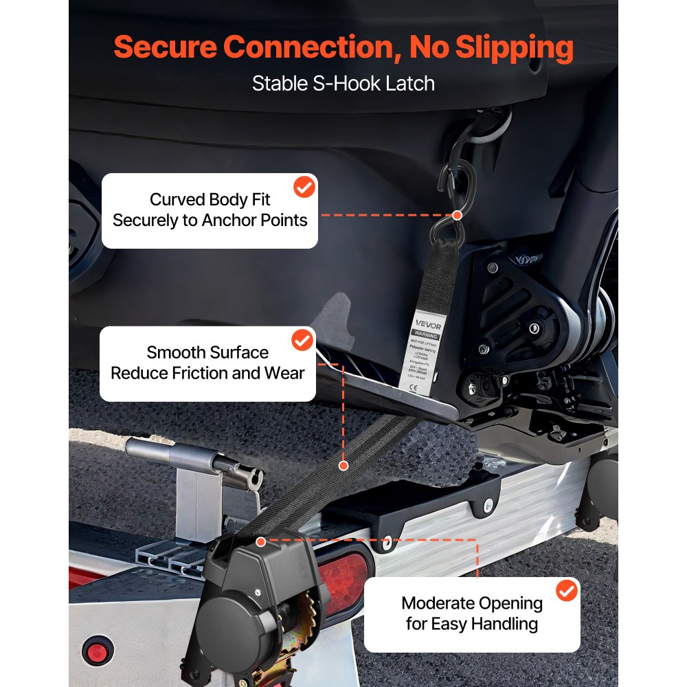 Κιτ πρόσδεσης τάκου τροχού VEVOR, σταθερός ιμάντας πρόσδεσης τρέιλερ, κιτ πρόσδεσης αυτοκινήτου με γάντζο S, αντοχή σε θραύση 748 kg & φορτίο εργασίας 250 kg σύστημα πρόσδεσης μοτοσικλέτας για τρέιλερ, σκάφη, χιονοκίνητα οχήματα Κιτ πρόσδεσης τάκου τροχού VEVOR, σταθερός ιμάντας πρόσδεσης τρέιλερ, κιτ πρόσδεσης αυτοκινήτου με γάντζο S, αντοχή σε θραύση 748 kg & φορτίο εργασίας 250 kg σύστημα πρόσδεσης μοτοσικλέτας για τρέιλερ, σκάφη, χιονοκίνητα οχήματα