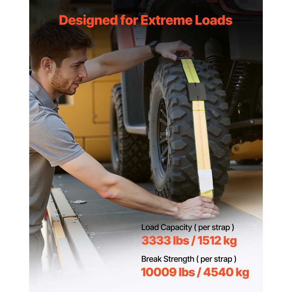 Κιτ πρόσδεσης τάκου τροχού VEVOR, ιμάντας πρόσδεσης τρέιλερ τύπου καταστρώματος, κιτ πρόσδεσης αυτοκινήτου με γάντζο J, αντοχή σε θραύση 4540 kg & φορτίο εργασίας 1512 kg, σύστημα πρόσδεσης μοτοσικλέτας για SUV, ρυμουλκούμενα, φορτηγά Κιτ πρόσδεσης τάκου τροχού VEVOR, ιμάντας πρόσδεσης τρέιλερ τύπου καταστρώματος, κιτ πρόσδεσης αυτοκινήτου με γάντζο J, αντοχή σε θραύση 4540 kg & φορτίο εργασίας 1512 kg, σύστημα πρόσδεσης μοτοσικλέτας για SUV, ρυμουλκούμενα, φορτηγά