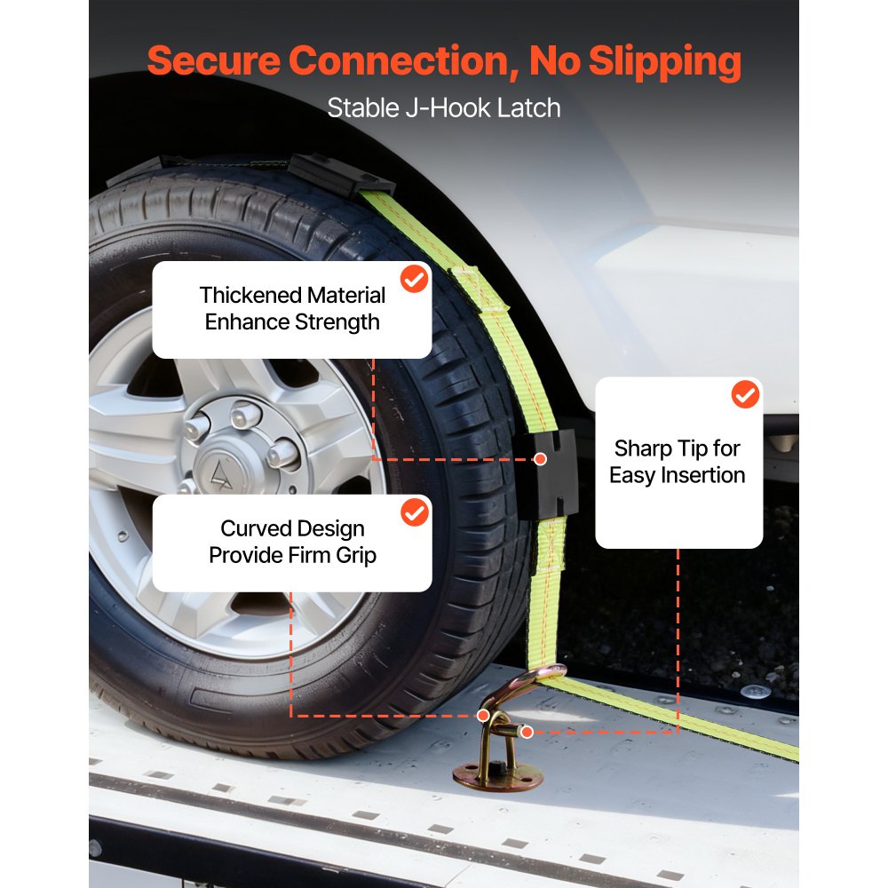 Κιτ πρόσδεσης τάκου τροχού VEVOR, ιμάντας πρόσδεσης τρέιλερ τύπου καταστρώματος, κιτ πρόσδεσης αυτοκινήτου με γάντζο J, αντοχή σε θραύση 4540 kg & φορτίο εργασίας 1512 kg, σύστημα πρόσδεσης μοτοσικλέτας για SUV, ρυμουλκούμενα, φορτηγά Κιτ πρόσδεσης τάκου τροχού VEVOR, ιμάντας πρόσδεσης τρέιλερ τύπου καταστρώματος, κιτ πρόσδεσης αυτοκινήτου με γάντζο J, αντοχή σε θραύση 4540 kg & φορτίο εργασίας 1512 kg, σύστημα πρόσδεσης μοτοσικλέτας για SUV, ρυμουλκούμενα, φορτηγά