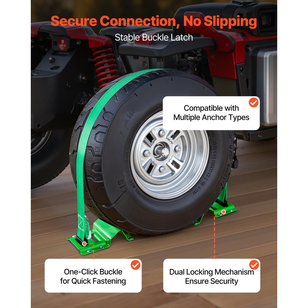 Κιτ πρόσδεσης τάκων τροχού VEVOR, ιμάντας πρόσδεσης ρυμουλκούμενου τύπου τάκου, κιτ πρόσδεσης αυτοκινήτου με αγκράφα, αντοχή σε θραύση 1986,73 kg & φορτίο εργασίας 662 kg, σύστημα πρόσδεσης μοτοσικλέτας με ηλεκτρικούς γάντζους για ATV, UTV Κιτ πρόσδεσης τάκων τροχού VEVOR, ιμάντας πρόσδεσης ρυμουλκούμενου τύπου τάκου, κιτ πρόσδεσης αυτοκινήτου με αγκράφα, αντοχή σε θραύση 1986,73 kg & φορτίο εργασίας 662 kg, σύστημα πρόσδεσης μοτοσικλέτας με ηλεκτρικούς γάντζους για ATV, UTV