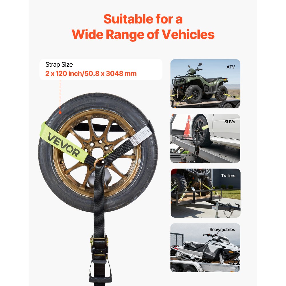 Κιτ πρόσδεσης τάκου τροχού VEVOR, ιμάντας πρόσδεσης τρέιλερ τύπου ελαστικού, κιτ πρόσδεσης αυτοκινήτου με επίπεδο γάντζο, αντοχή σε θραύση 4540 kg & φορτίο εργασίας 1512 kg σύστημα πρόσδεσης μοτοσικλέτας για ATV, SUV, ρυμουλκούμενα Κιτ πρόσδεσης τάκου τροχού VEVOR, ιμάντας πρόσδεσης τρέιλερ τύπου ελαστικού, κιτ πρόσδεσης αυτοκινήτου με επίπεδο γάντζο, αντοχή σε θραύση 4540 kg & φορτίο εργασίας 1512 kg σύστημα πρόσδεσης μοτοσικλέτας για ATV, SUV, ρυμουλκούμενα