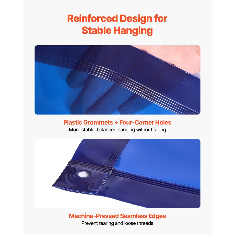 Οθόνη συγκόλλησης VEVOR με πλαίσιο, οθόνη κουρτίνας συγκόλλησης 1,74 x 2,34m, ανθεκτικές στη φλόγα οθόνες προστασίας βινυλίου με κλειδώσιμους περιστρεφόμενους τροχούς και προστασία UV 6 επιπέδων για εργαστηριακή/βιομηχανική χρήση, μπλε Οθόνη συγκόλλησης VEVOR με πλαίσιο, οθόνη κουρτίνας συγκόλλησης 1,74 x 2,34m, ανθεκτικές στη φλόγα οθόνες προστασίας βινυλίου με κλειδώσιμους περιστρεφόμενους τροχούς και προστασία UV 6 επιπέδων για εργαστηριακή/βιομηχανική χρήση, μπλε