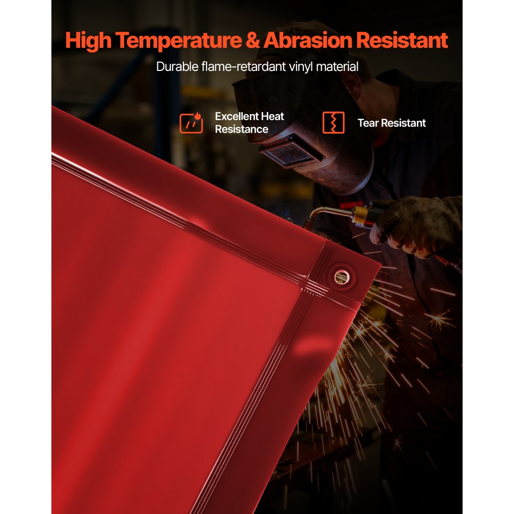 Κουρτίνες συγκόλλησης VEVOR 2 τεμάχια, κουρτίνα συγκόλλησης 1,74 x 2,34m, προστατευτική οθόνη ασφαλείας από βινύλιο ανθεκτική στη φλόγα με προστασία UV 6 επιπέδων και τρύπες κρέμασης, φορητή για εργαστήριο/βιομηχανική χρήση, κόκκινη Κουρτίνες συγκόλλησης VEVOR 2 τεμάχια, κουρτίνα συγκόλλησης 1,74 x 2,34m, προστατευτική οθόνη ασφαλείας από βινύλιο ανθεκτική στη φλόγα με προστασία UV 6 επιπέδων και τρύπες κρέμασης, φορητή για εργαστήριο/βιομηχανική χρήση, κόκκινη