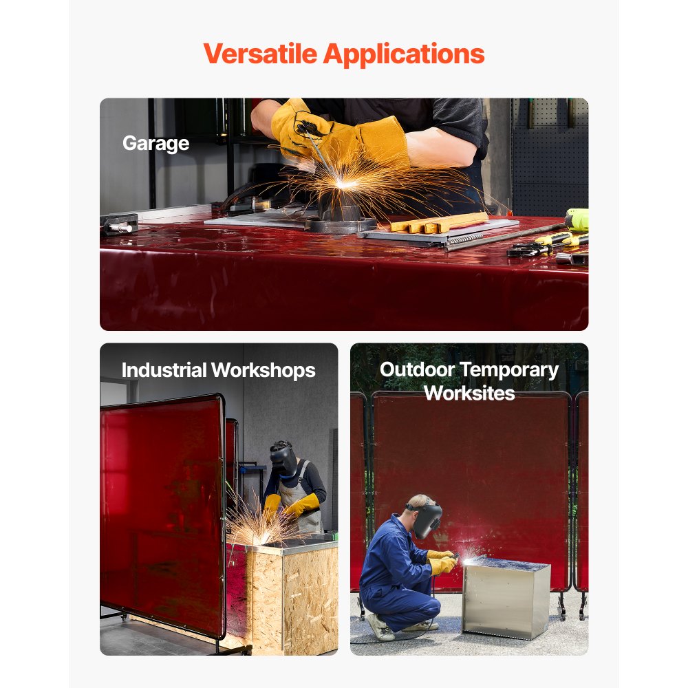 Κουρτίνες συγκόλλησης VEVOR 2 τεμάχια, κουρτίνα συγκόλλησης 1,74 x 2,34m, προστατευτική οθόνη ασφαλείας από βινύλιο ανθεκτική στη φλόγα με προστασία UV 6 επιπέδων και τρύπες κρέμασης, φορητή για εργαστήριο/βιομηχανική χρήση, κόκκινη Κουρτίνες συγκόλλησης VEVOR 2 τεμάχια, κουρτίνα συγκόλλησης 1,74 x 2,34m, προστατευτική οθόνη ασφαλείας από βινύλιο ανθεκτική στη φλόγα με προστασία UV 6 επιπέδων και τρύπες κρέμασης, φορητή για εργαστήριο/βιομηχανική χρήση, κόκκινη