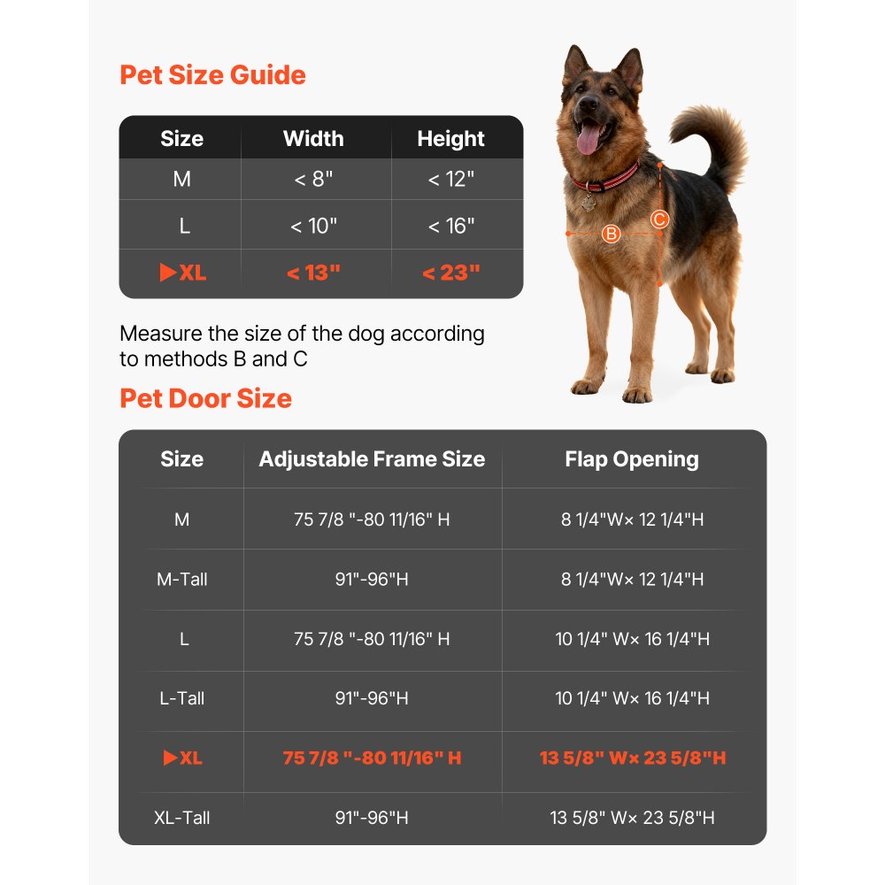 Πόρτα σκύλου VEVOR για συρόμενη γυάλινη πόρτα, ρυθμιζόμενο ύψος 2311-2439 mm, πλαίσιο από κράμα αλουμινίου με μεταλλικούς περιστρεφόμενους μεντεσέδες, σχεδιασμός ασφαλούς κλειδώματος, πτερύγιο 346 x 600 mm, συρόμενη γυάλινη πόρτα για κατοικίδια για ενοικι Πόρτα σκύλου VEVOR για συρόμενη γυάλινη πόρτα, ρυθμιζόμενο ύψος 2311-2439 mm, πλαίσιο από κράμα αλουμινίου με μεταλλικούς περιστρεφόμενους μεντεσέδες, σχεδιασμός ασφαλούς κλειδώματος, πτερύγιο 346 x 600 mm, συρόμενη γυάλινη πόρτα για κατοικίδια για ενοικι