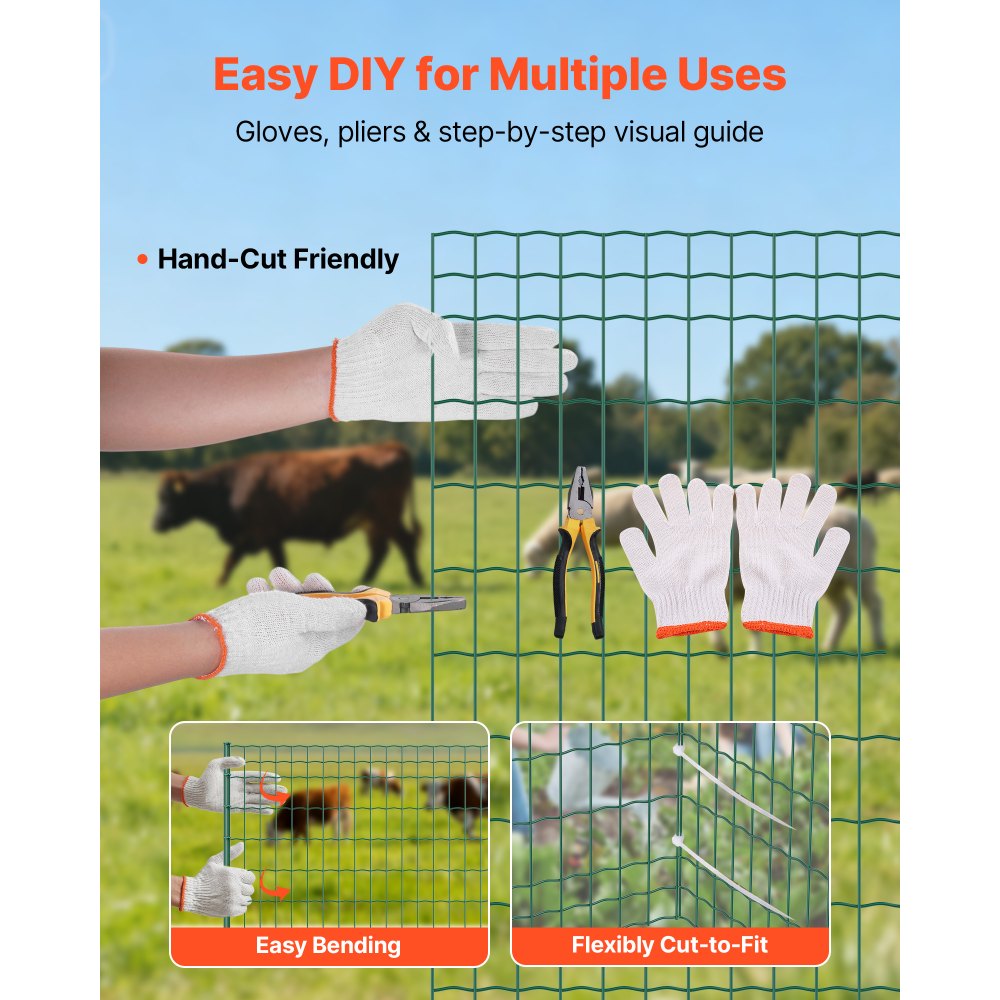 Φράχτης Γεωργίας VEVOR, 1,2 x 25 m, 2 x 4 ίντσες, περίφραξη από γαλβανισμένο ατσάλινο σύρμα 2,1 mm για βοοειδή, χοίρους και πρόβατα, βαρέως τύπου περίφραξη ζώων με επίστρωση βινυλίου για περιφράξεις ζώων, σύρμα κλουβιών, περιφράξεις κήπου, πράσινο Φράχτης Γεωργίας VEVOR, 1,2 x 25 m, 2 x 4 ίντσες, περίφραξη από γαλβανισμένο ατσάλινο σύρμα 2,1 mm για βοοειδή, χοίρους και πρόβατα, βαρέως τύπου περίφραξη ζώων με επίστρωση βινυλίου για περιφράξεις ζώων, σύρμα κλουβιών, περιφράξεις κήπου, πράσινο