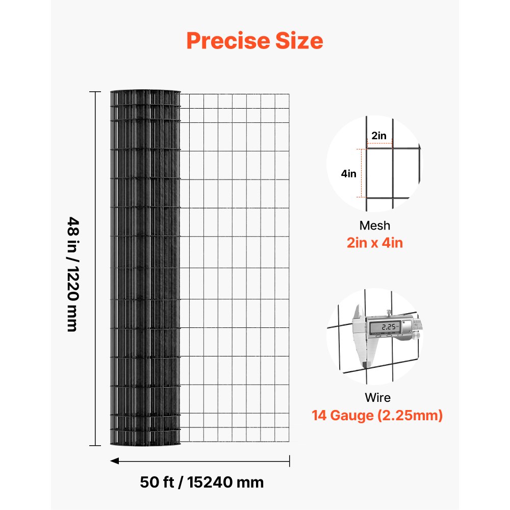 Φράχτης Γεωργίας VEVOR, 122cm x 15,2m, Περίφραξη από γαλβανισμένο ατσάλινο σύρμα 14 Gauge, 2 x 4 ίντσες, για βοοειδή, χοίρους και πρόβατα, Φράχτης Κτηνοτροφίας Βαριάς Χρήσης με Επίστρωση Βινυλίου για Περιφράξεις Ζώων, Σύρμα Κλουβιών, Φράχτες Κήπου Φράχτης Γεωργίας VEVOR, 122cm x 15,2m, Περίφραξη από γαλβανισμένο ατσάλινο σύρμα 14 Gauge, 2 x 4 ίντσες, για βοοειδή, χοίρους και πρόβατα, Φράχτης Κτηνοτροφίας Βαριάς Χρήσης με Επίστρωση Βινυλίου για Περιφράξεις Ζώων, Σύρμα Κλουβιών, Φράχτες Κήπου