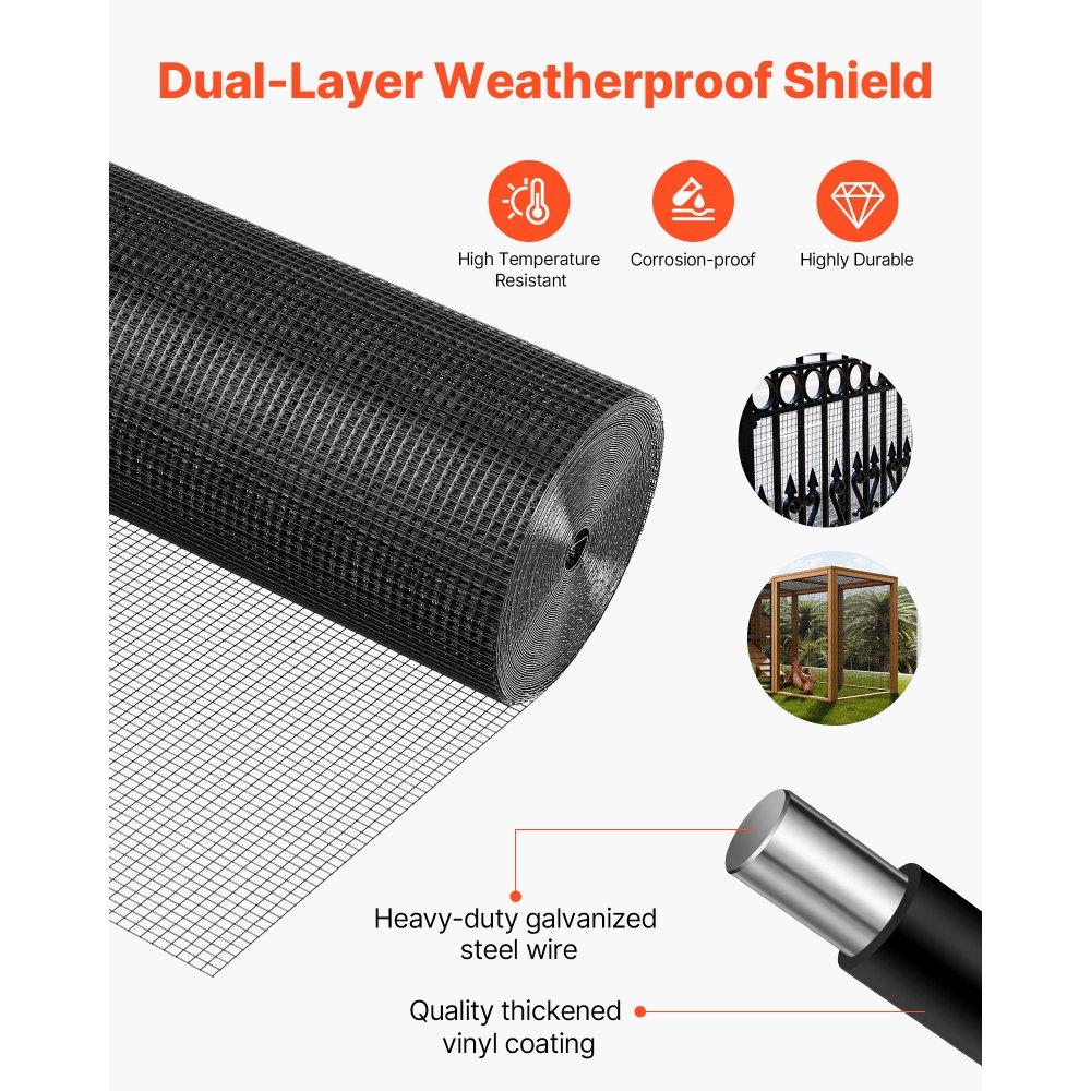 Ύφασμα VEVOR για εξαρτήματα 183cm x 30,4m, ρολό από γαλβανισμένο συρματόπλεγμα 1/2 ίντσας 19 Gauge, περίφραξη από συρματόπλεγμα κοτόπουλου με επίστρωση βινυλίου ανθεκτικό στις καιρικές συνθήκες, περίφραξη κήπου με συγκολλημένη περίφραξη φυτών βαρέως τύπου Ύφασμα VEVOR για εξαρτήματα 183cm x 30,4m, ρολό από γαλβανισμένο συρματόπλεγμα 1/2 ίντσας 19 Gauge, περίφραξη από συρματόπλεγμα κοτόπουλου με επίστρωση βινυλίου ανθεκτικό στις καιρικές συνθήκες, περίφραξη κήπου με συγκολλημένη περίφραξη φυτών βαρέως τύπου