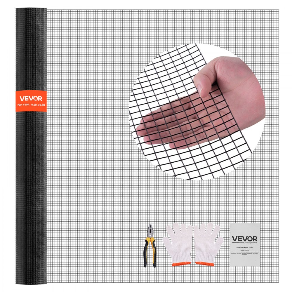 Ύφασμα VEVOR για εξαρτήματα 183cm x 15,2m, ρολό γαλβανισμένου συρματόπλεγματος 1/2 ίντσας 19 Gauge, περίφραξη από συρματόπλεγμα κοτόπουλου με επίστρωση βινυλίου ανθεκτικό στις καιρικές συνθήκες, περίφραξη κήπου με συγκολλημένη περίφραξη φυτών βαρέως τύπου Ύφασμα VEVOR για εξαρτήματα 183cm x 15,2m, ρολό γαλβανισμένου συρματόπλεγματος 1/2 ίντσας 19 Gauge, περίφραξη από συρματόπλεγμα κοτόπουλου με επίστρωση βινυλίου ανθεκτικό στις καιρικές συνθήκες, περίφραξη κήπου με συγκολλημένη περίφραξη φυτών βαρέως τύπου
