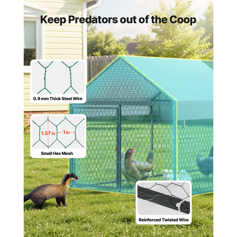 Μεταλλικό κοτέτσι VEVOR για 4-6 κοτόπουλα, 1 x 2 x 1 μ., Μικρό κλουβί για κοτόπουλα με αδιάβροχο κάλυμμα και διπλές πόρτες, συμβατό με ξύλινο κοτέτσι με στέγη Spire, για κουνέλια, κότες, χήνες, πάπιες Μεταλλικό κοτέτσι VEVOR για 4-6 κοτόπουλα, 1 x 2 x 1 μ., Μικρό κλουβί για κοτόπουλα με αδιάβροχο κάλυμμα και διπλές πόρτες, συμβατό με ξύλινο κοτέτσι με στέγη Spire, για κουνέλια, κότες, χήνες, πάπιες