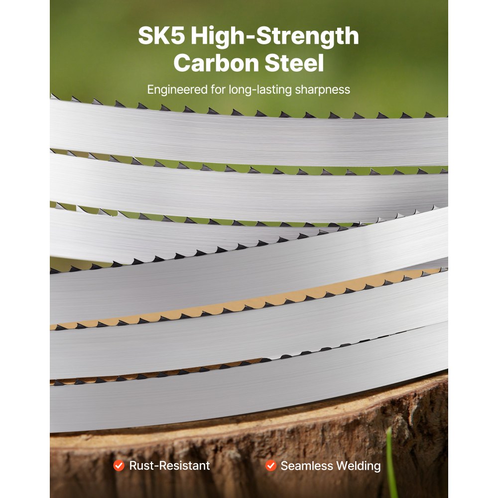 Λεπίδα πριονοκορδέλας VEVOR, μήκος 3810 mm, λεπίδα πριονοκορδέλας 4 TPI με 18 αιχμηρά δόντια σκληρυμένα HRC, ανθρακούχος χάλυβας υψηλής αντοχής SK5, πλάτος 19 mm, αντικατάσταση για τις κύριες μάρκες πριονοκορδέλας ξυλουργικής, συσκευασία 1 τεμαχίου Λεπίδα πριονοκορδέλας VEVOR, μήκος 3810 mm, λεπίδα πριονοκορδέλας 4 TPI με 18 αιχμηρά δόντια σκληρυμένα HRC, ανθρακούχος χάλυβας υψηλής αντοχής SK5, πλάτος 19 mm, αντικατάσταση για τις κύριες μάρκες πριονοκορδέλας ξυλουργικής, συσκευασία 1 τεμαχίου