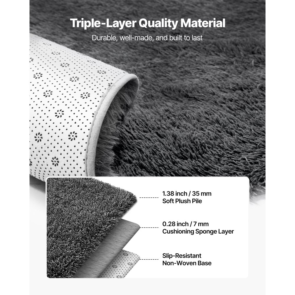 Χαλιά εσωτερικού χώρου VEVOR για βελούδινα δωμάτια, 1,52 x 2,44 m μαλακό βελούδινο χαλί, χαλιά με γούνινο μαλλί για σαλόνι, υπνοδωμάτιο, ηλιόλουστο δωμάτιο, μοντέρνα αισθητική διακόσμησης σπιτιού, που δεν ρίχνουν τρίχες, μη υφασμένα, αντιολισθητικά, σκούρ Χαλιά εσωτερικού χώρου VEVOR για βελούδινα δωμάτια, 1,52 x 2,44 m μαλακό βελούδινο χαλί, χαλιά με γούνινο μαλλί για σαλόνι, υπνοδωμάτιο, ηλιόλουστο δωμάτιο, μοντέρνα αισθητική διακόσμησης σπιτιού, που δεν ρίχνουν τρίχες, μη υφασμένα, αντιολισθητικά, σκούρ