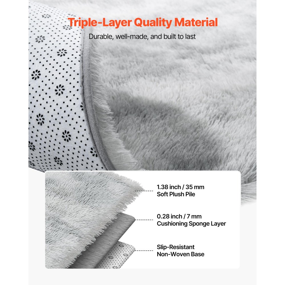 Χαλιά εσωτερικού χώρου VEVOR για βελούδινα δωμάτια, μαλακό βελούδινο χαλί 1,83x2,74 μ., χαλιά FFurry Shag για σαλόνι, υπνοδωμάτιο, μοντέρνο χαλί αισθητικής με μακρύ πέλος, που δεν ρίχνει, ανθεκτικό στην ολίσθηση, ανοιχτό γκρι Tie-Dye Χαλιά εσωτερικού χώρου VEVOR για βελούδινα δωμάτια, μαλακό βελούδινο χαλί 1,83x2,74 μ., χαλιά FFurry Shag για σαλόνι, υπνοδωμάτιο, μοντέρνο χαλί αισθητικής με μακρύ πέλος, που δεν ρίχνει, ανθεκτικό στην ολίσθηση, ανοιχτό γκρι Tie-Dye