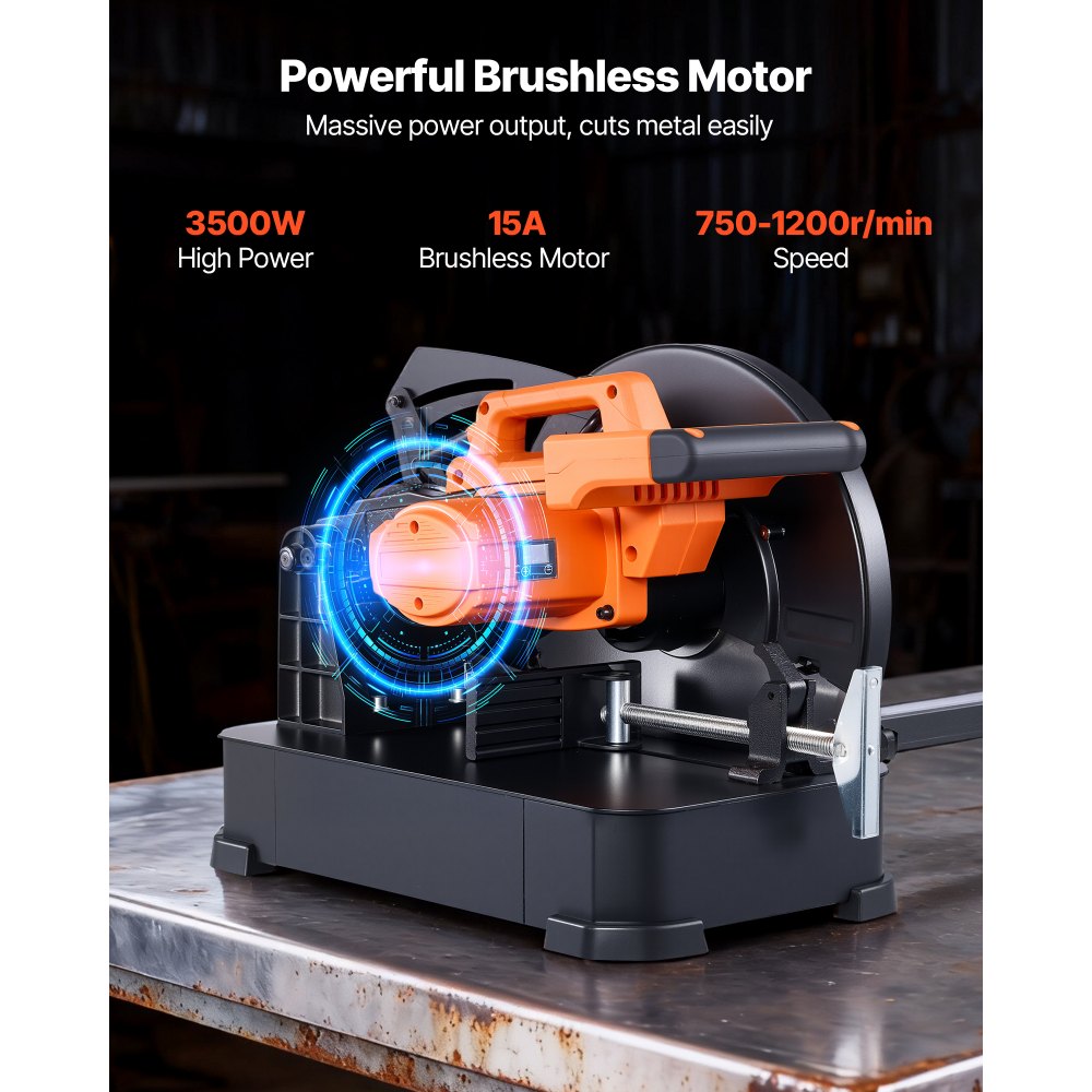 Πριόνι κοπής VEVOR, λεπίδα ψυχρής κοπής από ανοξείδωτο ατσάλι 355 mm, ισχυρός κινητήρας χωρίς ψήκτρες 3500 W, ρυθμιζόμενη ταχύτητα 750-1200 r/min, πριόνι κοπής μετάλλου για μεταλλικούς τετράγωνους και επίπεδους σωλήνες, χάλυβες σχήματος I Πριόνι κοπής VEVOR, λεπίδα ψυχρής κοπής από ανοξείδωτο ατσάλι 355 mm, ισχυρός κινητήρας χωρίς ψήκτρες 3500 W, ρυθμιζόμενη ταχύτητα 750-1200 r/min, πριόνι κοπής μετάλλου για μεταλλικούς τετράγωνους και επίπεδους σωλήνες, χάλυβες σχήματος I
