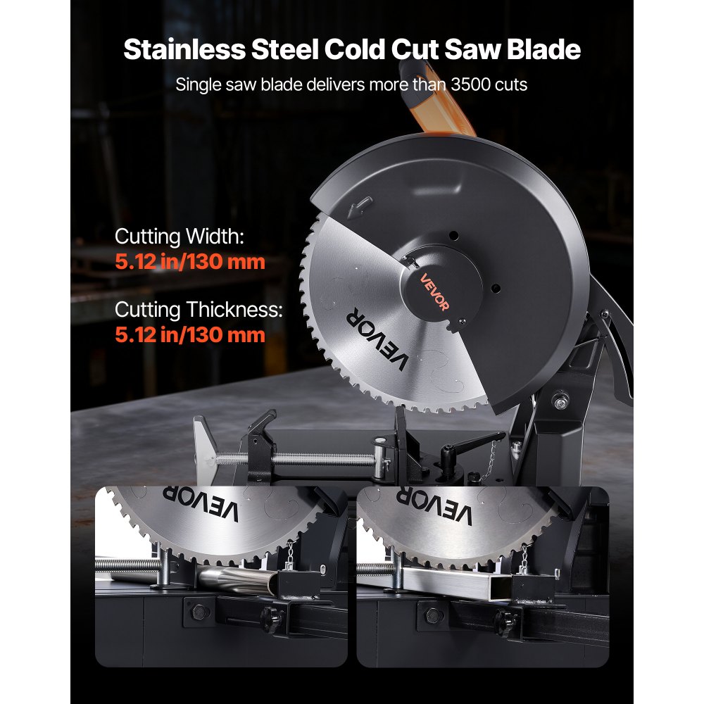 Πριόνι κοπής VEVOR, λεπίδα ψυχρής κοπής από ανοξείδωτο ατσάλι 355 mm, ισχυρός κινητήρας χωρίς ψήκτρες 3500 W, ρυθμιζόμενη ταχύτητα 750-1200 r/min, πριόνι κοπής μετάλλου για μεταλλικούς τετράγωνους και επίπεδους σωλήνες, χάλυβες σχήματος I Πριόνι κοπής VEVOR, λεπίδα ψυχρής κοπής από ανοξείδωτο ατσάλι 355 mm, ισχυρός κινητήρας χωρίς ψήκτρες 3500 W, ρυθμιζόμενη ταχύτητα 750-1200 r/min, πριόνι κοπής μετάλλου για μεταλλικούς τετράγωνους και επίπεδους σωλήνες, χάλυβες σχήματος I