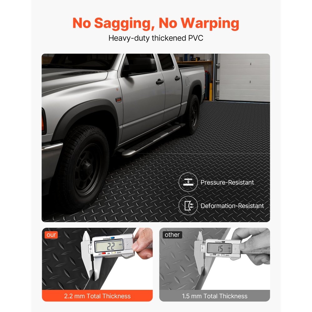 Ρολό δαπέδου γκαράζ VEVOR, Πατάκι δαπέδου γκαράζ 1,2 x 3,05 m, Προστατευτικό πατάκι δαπέδου PVC με πλάκα διαμαντιού 2,2 mm με ταινία διπλής όψης, Αντιολισθητικό, Εύκολο στον καθαρισμό για αποθήκη, γυμναστήρια, τρέιλερ, μαύρο Ρολό δαπέδου γκαράζ VEVOR, Πατάκι δαπέδου γκαράζ 1,2 x 3,05 m, Προστατευτικό πατάκι δαπέδου PVC με πλάκα διαμαντιού 2,2 mm με ταινία διπλής όψης, Αντιολισθητικό, Εύκολο στον καθαρισμό για αποθήκη, γυμναστήρια, τρέιλερ, μαύρο