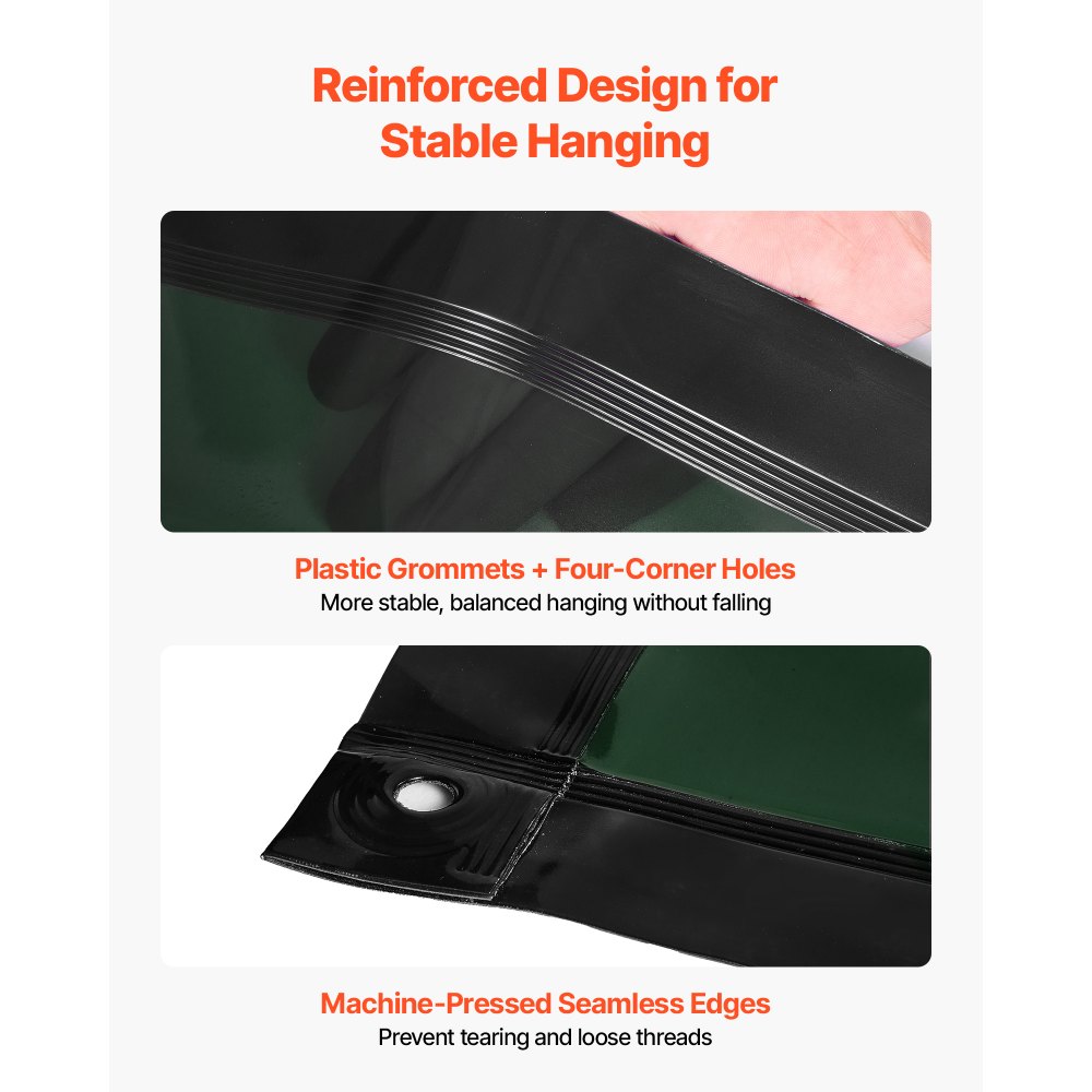 Οθόνη συγκόλλησης VEVOR με πλαίσιο, 3 πάνελ 1,74 x 2,34m, ανθεκτικές στη φλόγα οθόνες βινυλίου με 12 ρόδες και προστασία UV 6 επιπέδων για εργαστηριακή/βιομηχανική χρήση, σκούρο πράσινο Οθόνη συγκόλλησης VEVOR με πλαίσιο, 3 πάνελ 1,74 x 2,34m, ανθεκτικές στη φλόγα οθόνες βινυλίου με 12 ρόδες και προστασία UV 6 επιπέδων για εργαστηριακή/βιομηχανική χρήση, σκούρο πράσινο