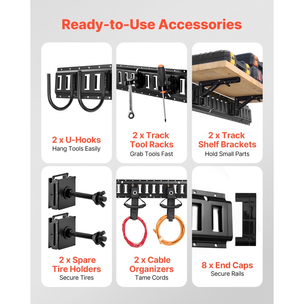 Κιτ ράγας πρόσδεσης VEVOR E-Track, 4 ράγες ράγας E 0,4 m, 2 γάντζοι σχήματος U, 2 βάσεις εργαλείων, 2 στηρίγματα ραφιών ράγας, 2 βάσεις ελαστικών, 2 δακτύλιοι αποθήκευσης καλωδίων, 8 καπάκια άκρων και 1 τσάντα, κατάλληλο για φορτηγά και ρυμουλκούμενα Κιτ ράγας πρόσδεσης VEVOR E-Track, 4 ράγες ράγας E 0,4 m, 2 γάντζοι σχήματος U, 2 βάσεις εργαλείων, 2 στηρίγματα ραφιών ράγας, 2 βάσεις ελαστικών, 2 δακτύλιοι αποθήκευσης καλωδίων, 8 καπάκια άκρων και 1 τσάντα, κατάλληλο για φορτηγά και ρυμουλκούμενα