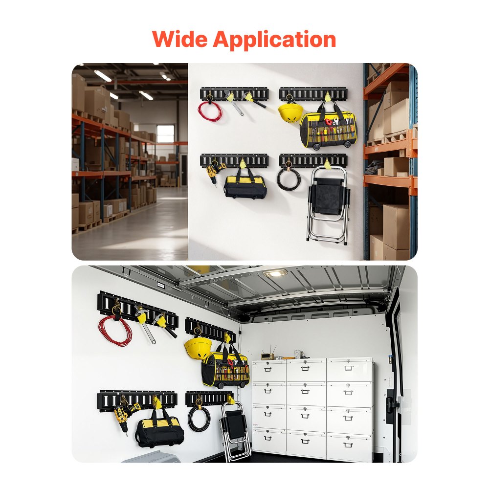 Κιτ ράγας πρόσδεσης VEVOR E-Track, συσκευασία 4 ραγών E 0,6 m, 20 τεμάχια, περιλαμβάνει 2 ιμάντες καστάνιας & 4 δακτυλίους Ο & 4 δακτυλίους πρόσδεσης με δακτύλιο D & 2 μονές υποδοχές & 8 καπάκια άκρων, κατάλληλο για γκαράζ, φορτηγά και ρυμουλκούμενα Κιτ ράγας πρόσδεσης VEVOR E-Track, συσκευασία 4 ραγών E 0,6 m, 20 τεμάχια, περιλαμβάνει 2 ιμάντες καστάνιας & 4 δακτυλίους Ο & 4 δακτυλίους πρόσδεσης με δακτύλιο D & 2 μονές υποδοχές & 8 καπάκια άκρων, κατάλληλο για γκαράζ, φορτηγά και ρυμουλκούμενα