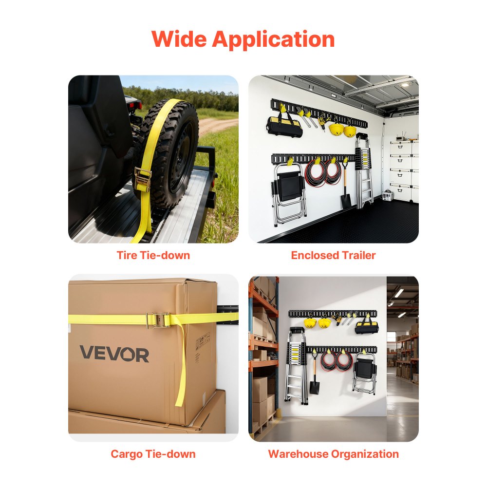 Κιτ ράγας πρόσδεσης VEVOR E-Track, συσκευασία 6 ραγών E 1,5 m, 26 τεμάχια, περιλαμβάνει 2 ιμάντες καστάνιας & 6 δακτυλίους Ο & 6 δέσιμο με δακτύλιο D & 12 καπάκια άκρων, κατάλληλο για γκαράζ, φορτηγά, ρυμουλκούμενα, μοτοσικλέτες Κιτ ράγας πρόσδεσης VEVOR E-Track, συσκευασία 6 ραγών E 1,5 m, 26 τεμάχια, περιλαμβάνει 2 ιμάντες καστάνιας & 6 δακτυλίους Ο & 6 δέσιμο με δακτύλιο D & 12 καπάκια άκρων, κατάλληλο για γκαράζ, φορτηγά, ρυμουλκούμενα, μοτοσικλέτες