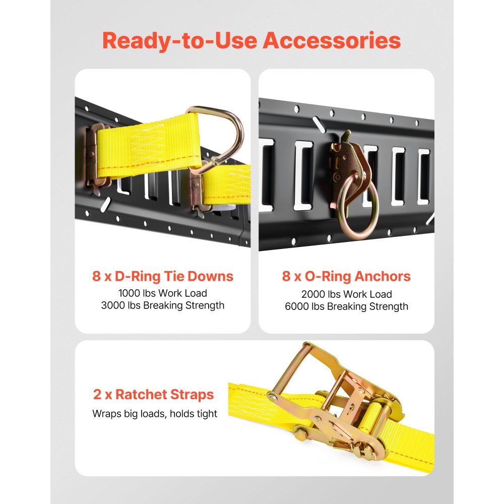 Κιτ ράγας πρόσδεσης VEVOR E-Track, συσκευασία 8 τεμαχίων (1,5m+1,2m+0,6m+0,3m) E-Track, 36 τεμάχια. Περιλαμβάνει 2 ιμάντες καστάνιας & 8 δακτυλίους Ο & 8 δακτυλίους πρόσδεσης με δακτύλιο D & 2 μονές υποδοχές & 16 καπάκια άκρων, κατάλληλο για ρυμουλκούμενα Κιτ ράγας πρόσδεσης VEVOR E-Track, συσκευασία 8 τεμαχίων (1,5m+1,2m+0,6m+0,3m) E-Track, 36 τεμάχια. Περιλαμβάνει 2 ιμάντες καστάνιας & 8 δακτυλίους Ο & 8 δακτυλίους πρόσδεσης με δακτύλιο D & 2 μονές υποδοχές & 16 καπάκια άκρων, κατάλληλο για ρυμουλκούμενα