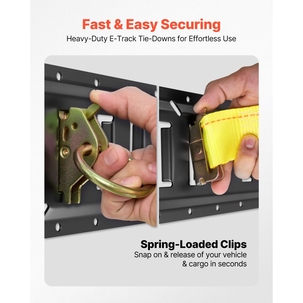 Κιτ ράγας πρόσδεσης VEVOR E-Track, συσκευασία 8 τεμαχίων (1,5m+1,2m+0,6m+0,3m) E-Track, 36 τεμάχια. Περιλαμβάνει 2 ιμάντες καστάνιας & 8 δακτυλίους Ο & 8 δακτυλίους πρόσδεσης με δακτύλιο D & 2 μονές υποδοχές & 16 καπάκια άκρων, κατάλληλο για ρυμουλκούμενα Κιτ ράγας πρόσδεσης VEVOR E-Track, συσκευασία 8 τεμαχίων (1,5m+1,2m+0,6m+0,3m) E-Track, 36 τεμάχια. Περιλαμβάνει 2 ιμάντες καστάνιας & 8 δακτυλίους Ο & 8 δακτυλίους πρόσδεσης με δακτύλιο D & 2 μονές υποδοχές & 16 καπάκια άκρων, κατάλληλο για ρυμουλκούμενα