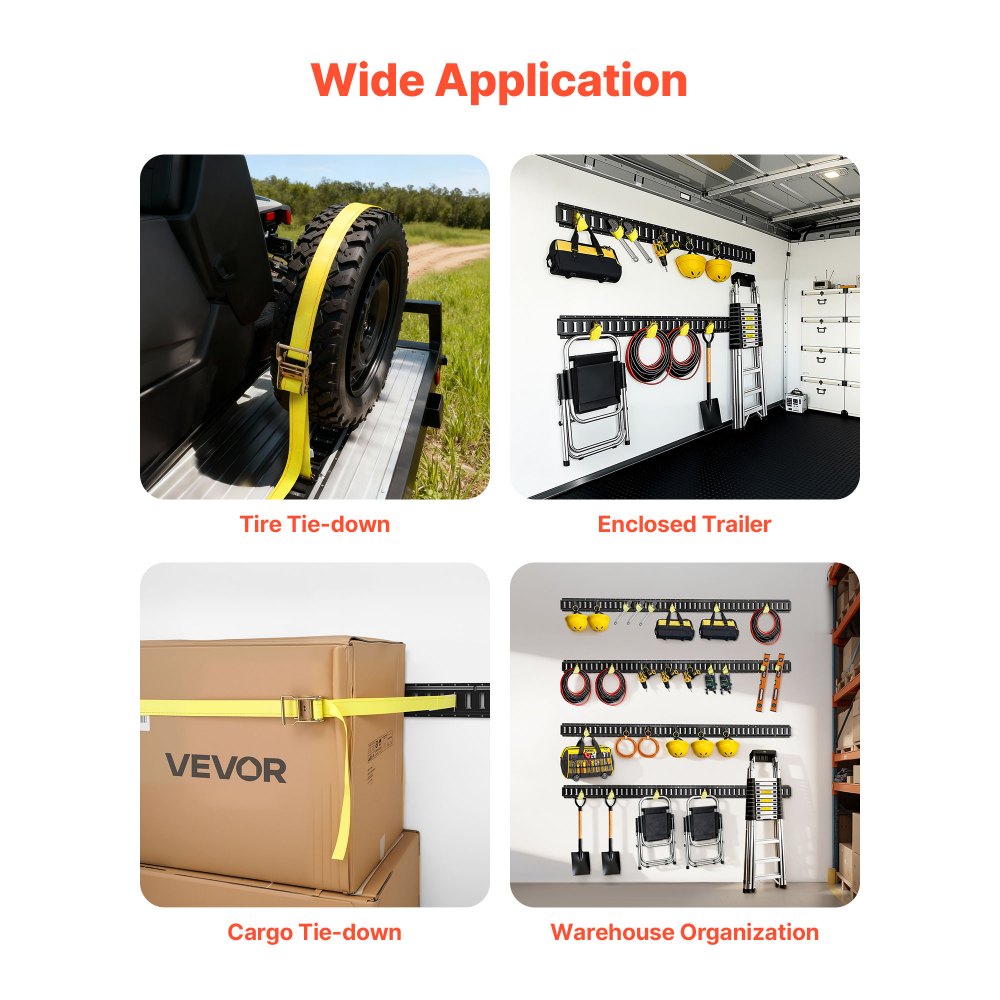 Κιτ ράγας πρόσδεσης VEVOR E-Track, συσκευασία 8 τεμαχίων (1,5m+1,2m+0,6m+0,3m) E-Track, 36 τεμάχια. Περιλαμβάνει 2 ιμάντες καστάνιας & 8 δακτυλίους Ο & 8 δακτυλίους πρόσδεσης με δακτύλιο D & 2 μονές υποδοχές & 16 καπάκια άκρων, κατάλληλο για ρυμουλκούμενα Κιτ ράγας πρόσδεσης VEVOR E-Track, συσκευασία 8 τεμαχίων (1,5m+1,2m+0,6m+0,3m) E-Track, 36 τεμάχια. Περιλαμβάνει 2 ιμάντες καστάνιας & 8 δακτυλίους Ο & 8 δακτυλίους πρόσδεσης με δακτύλιο D & 2 μονές υποδοχές & 16 καπάκια άκρων, κατάλληλο για ρυμουλκούμενα